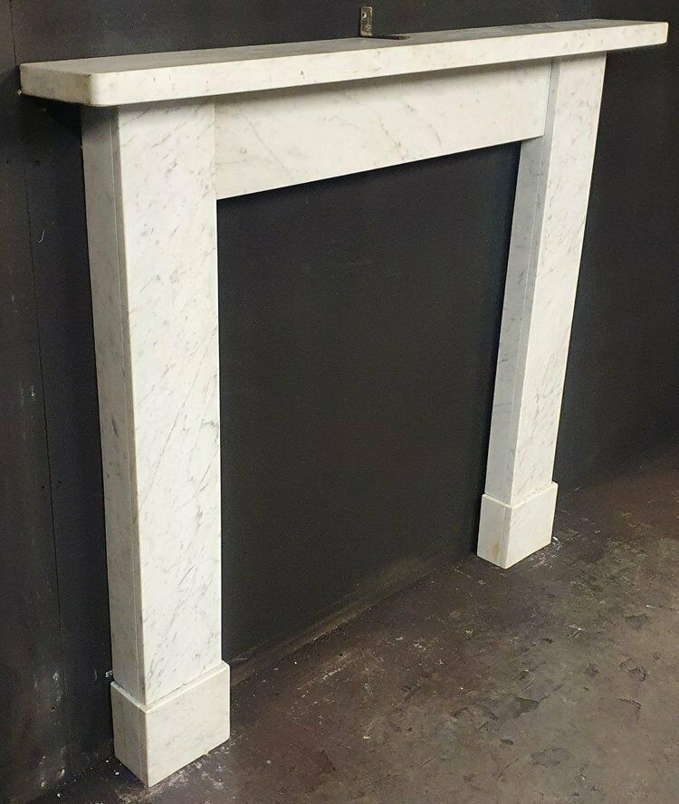 Original Victorian Carrara Marble Fireplace Mantel 0520 photo furniture