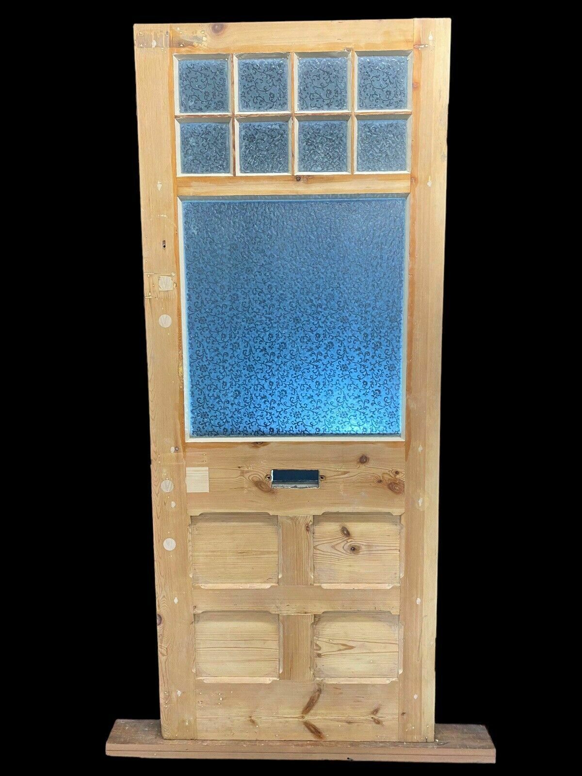 Victorian Etched Glass Front Door Antique Period Salvage Reclaimed Old Refurb photo buy