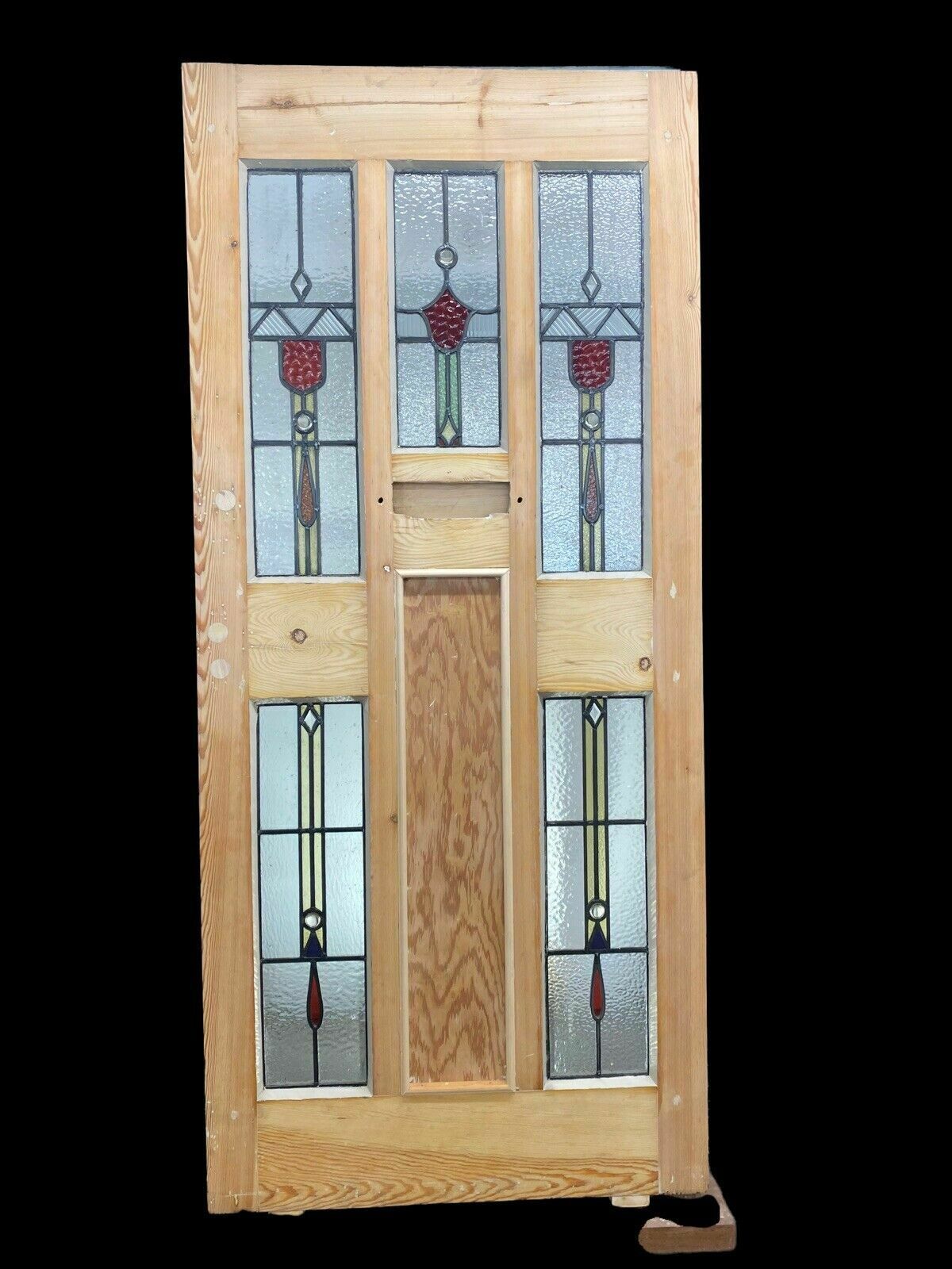 Art Deco Stained Glass Front Door Antique Period Reclaimed Old 20s 30s Leaded photo buy