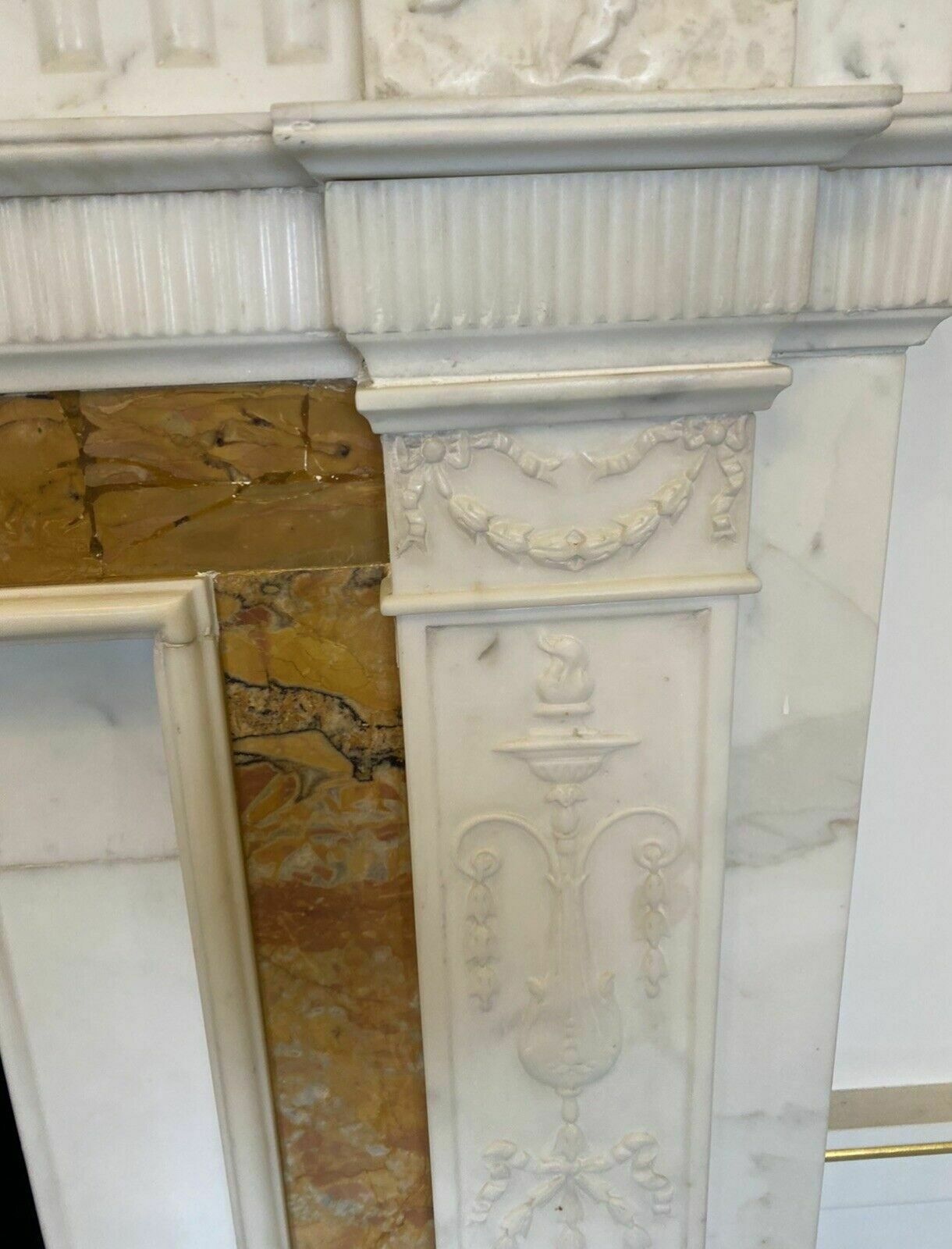 Georgian Revival Marble Antique Fire Surround Fireplace Reclaimed Hearth Royal photo furniture