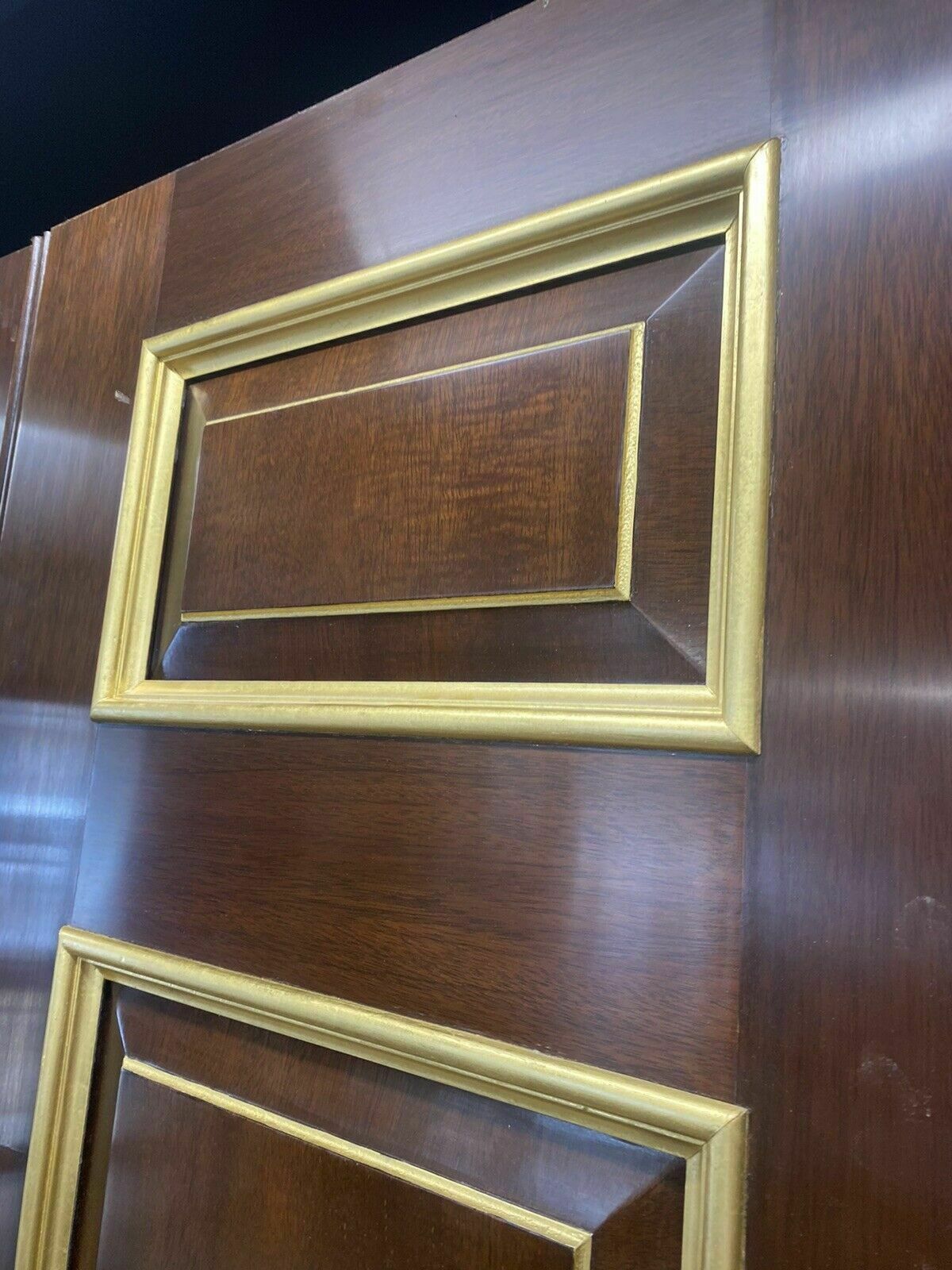 Solid Mahogany Louis XV Double Doors Period Reclaimed Hardwood Royal Provenance photo vintage