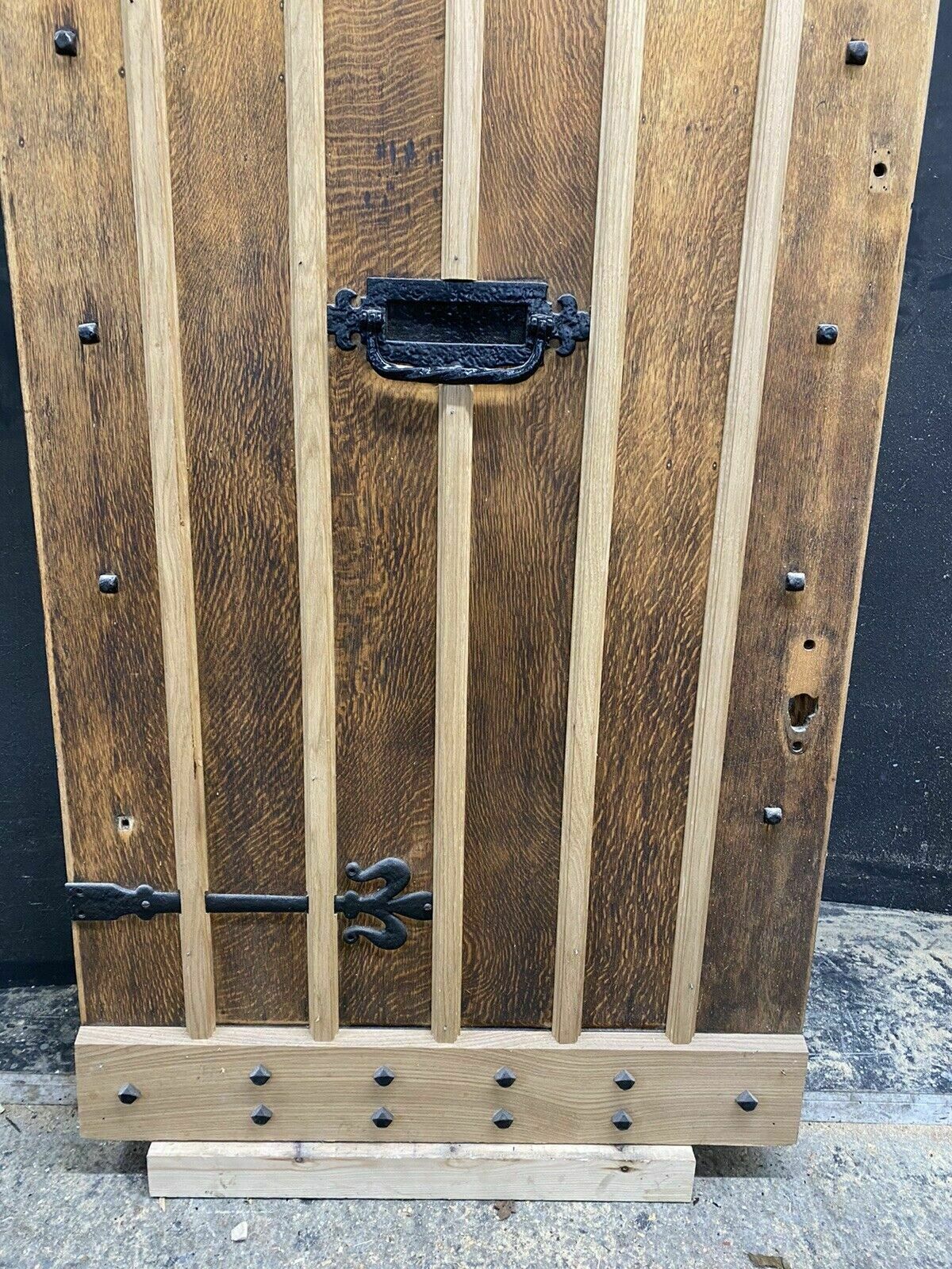 Large Solid Oak Front Door Arts Crafts Old Period Antique Reclaimed Glass Wooden photo buy