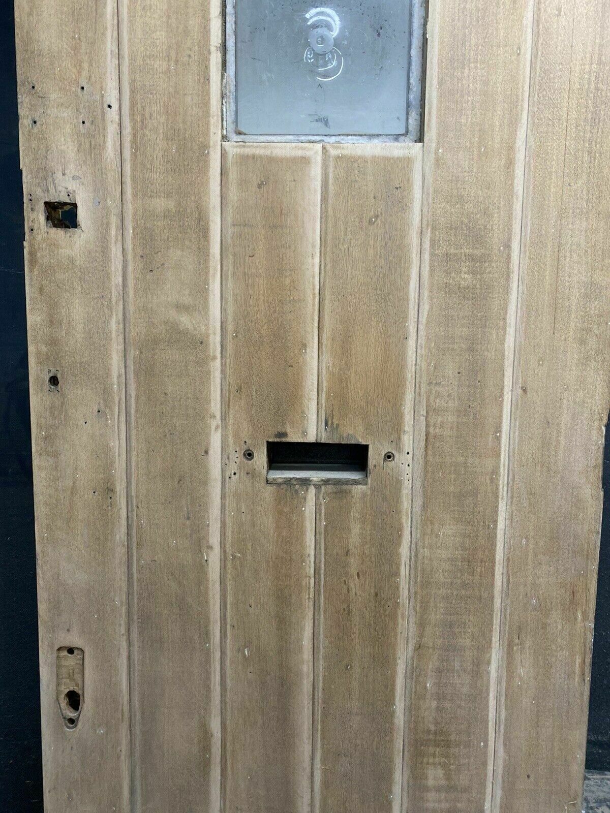 photo buy Large Solid Oak Front Door Arts Crafts Old Period Antique Reclaimed Glass Wooden