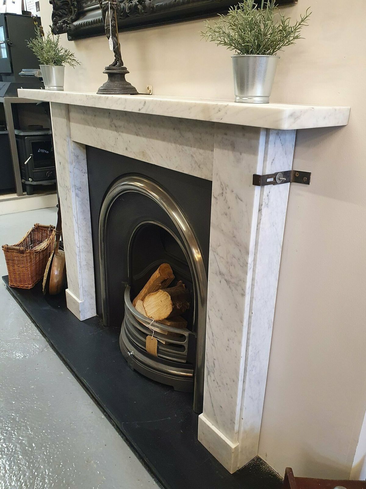 Original Scottish Victorian Carrara Mantel Fireplace photo furniture