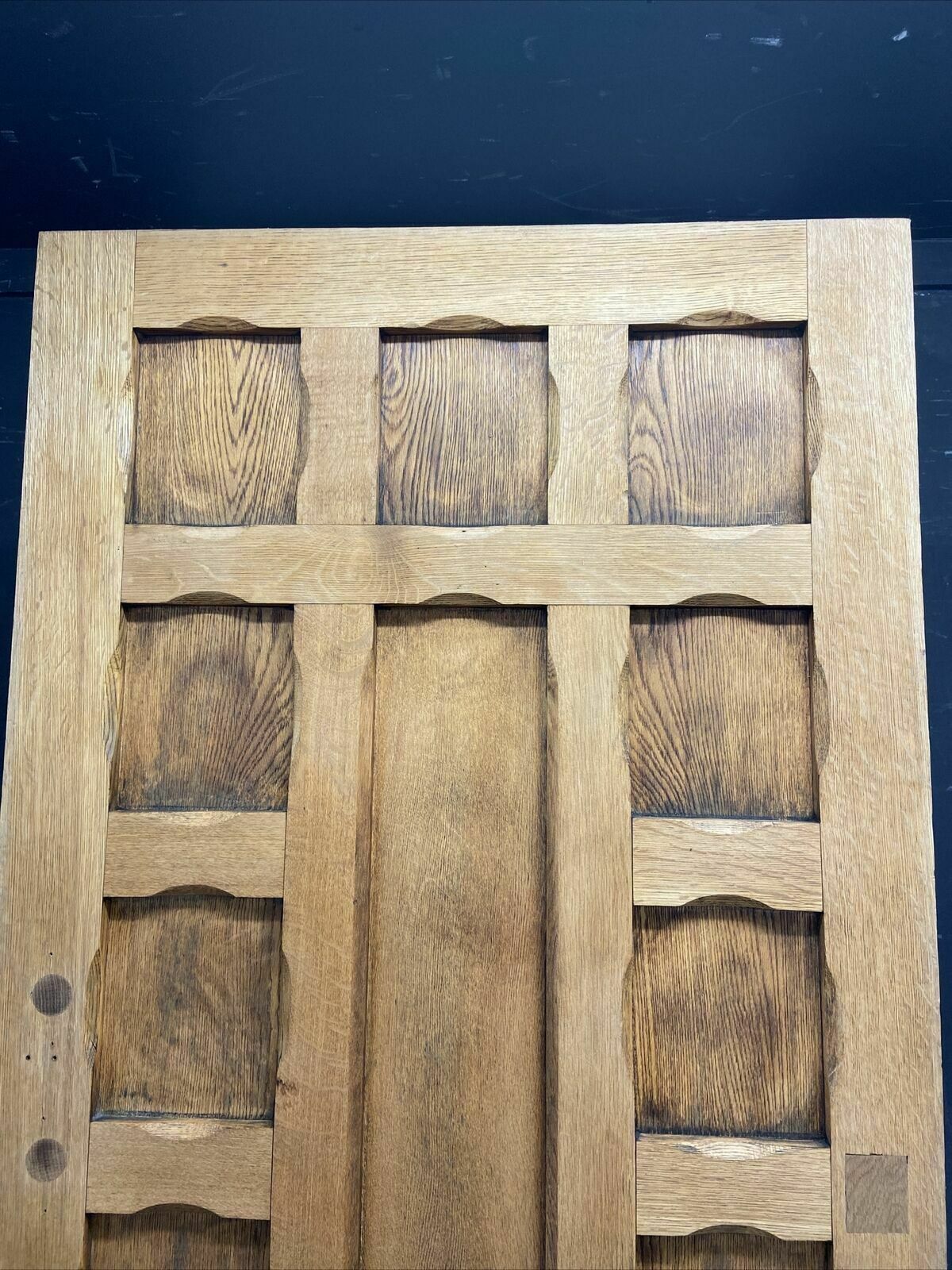 Solid Oak Front Door Arts Crafts Old Period Antique Glass Reclaimed Wood Iron