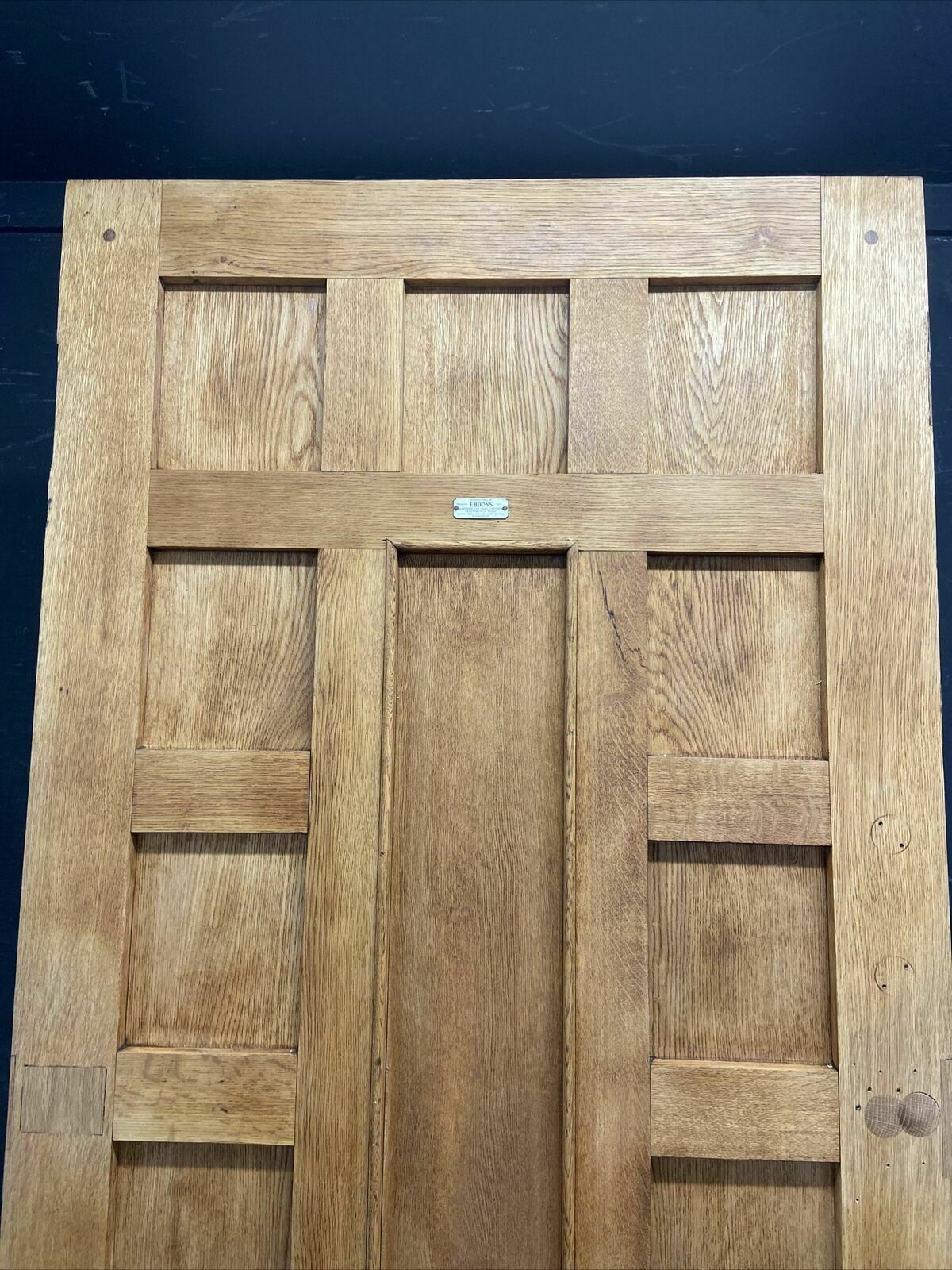 Solid Oak Front Door Arts Crafts Old Period Antique Glass Reclaimed Wood Iron photo vinterior