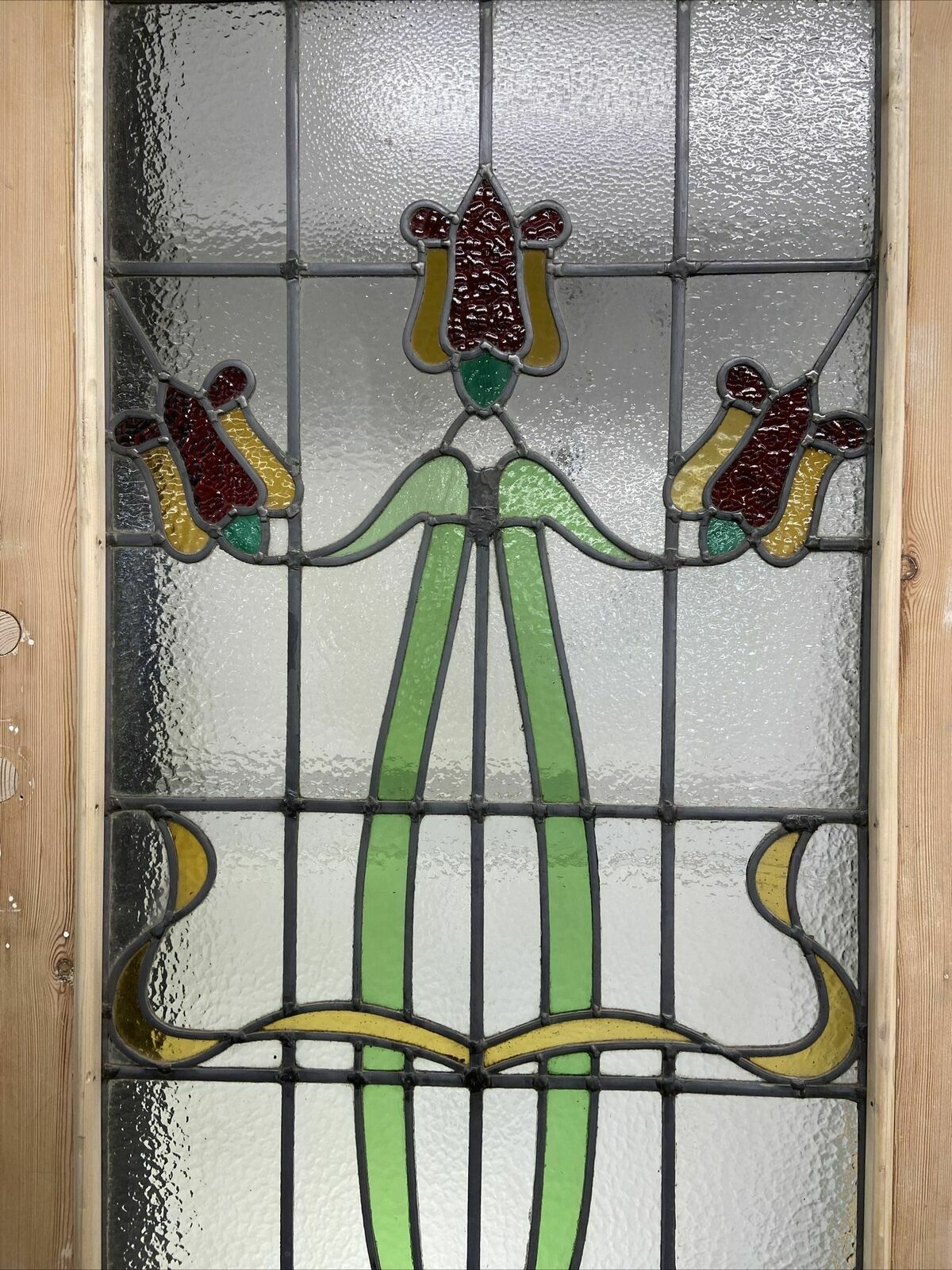 photo for sale Victorian Front Door Period Stained Glass Old Reclaimed Antique Wood Lead