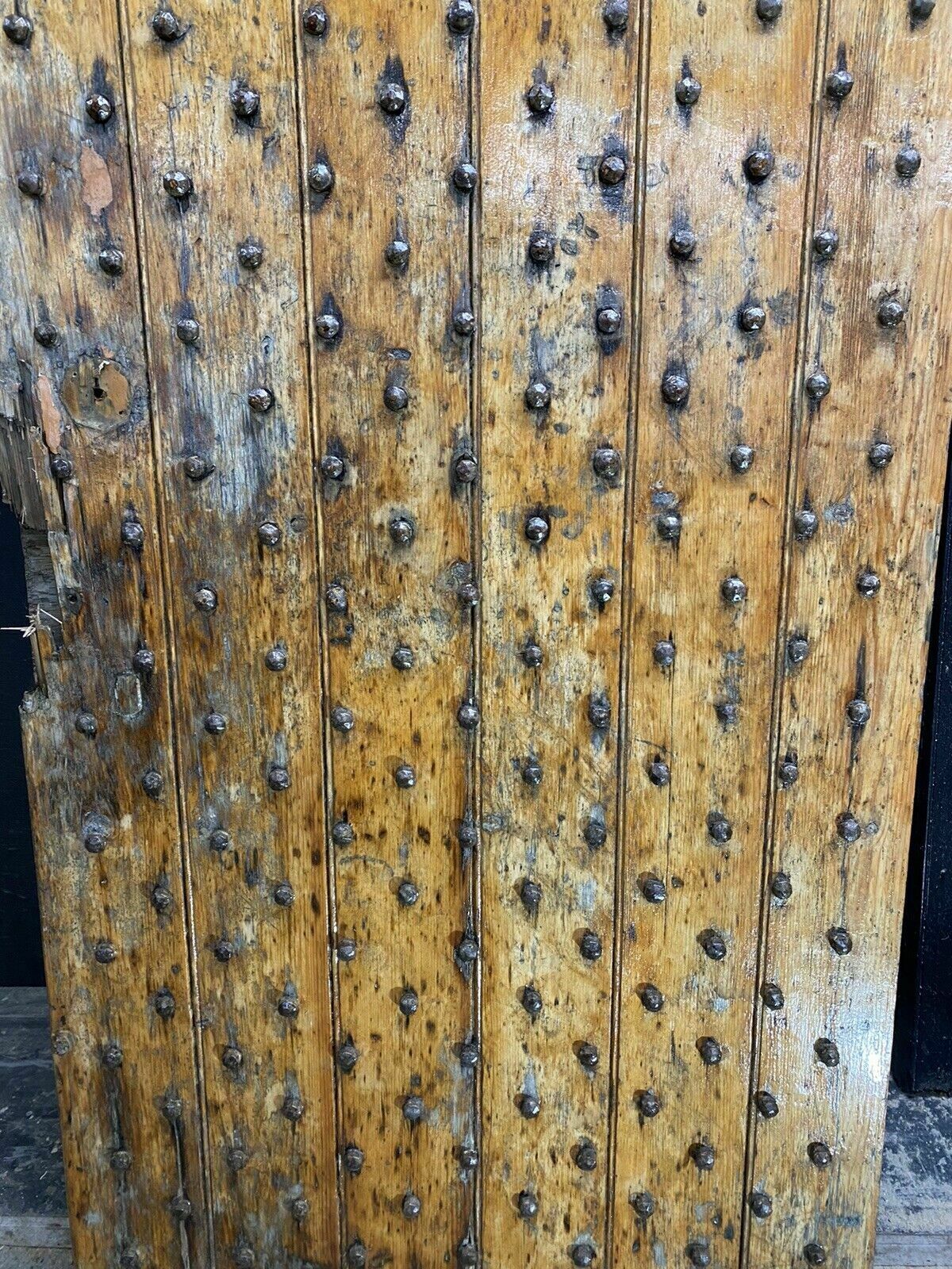 18th Century Front Door Old Period Wood Antique Reclaimed Hand Made Nails Bolts photo 2891.0
