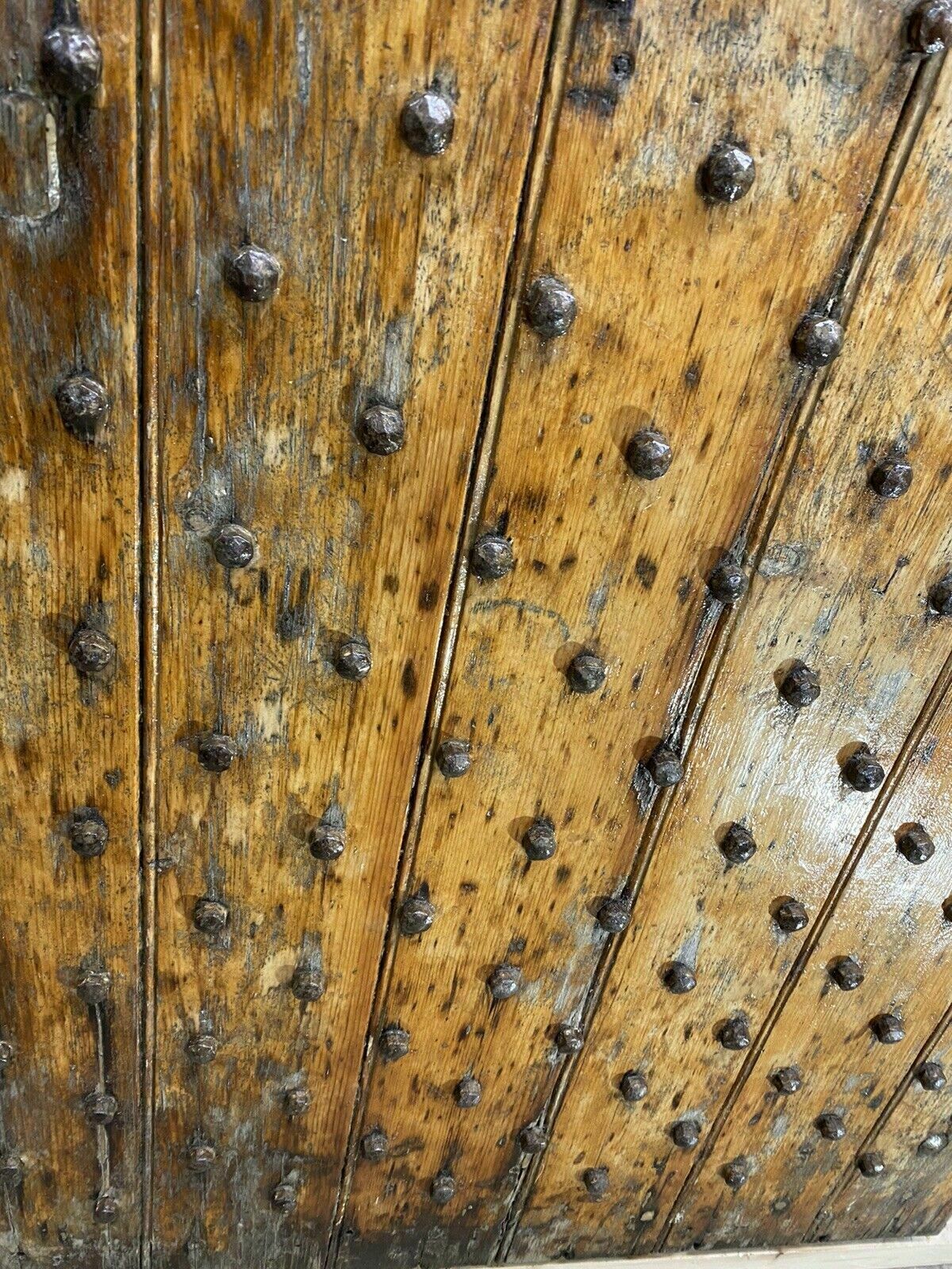 18th Century Front Door Old Period Wood Antique Reclaimed Hand Made Nails Bolts photo buy
