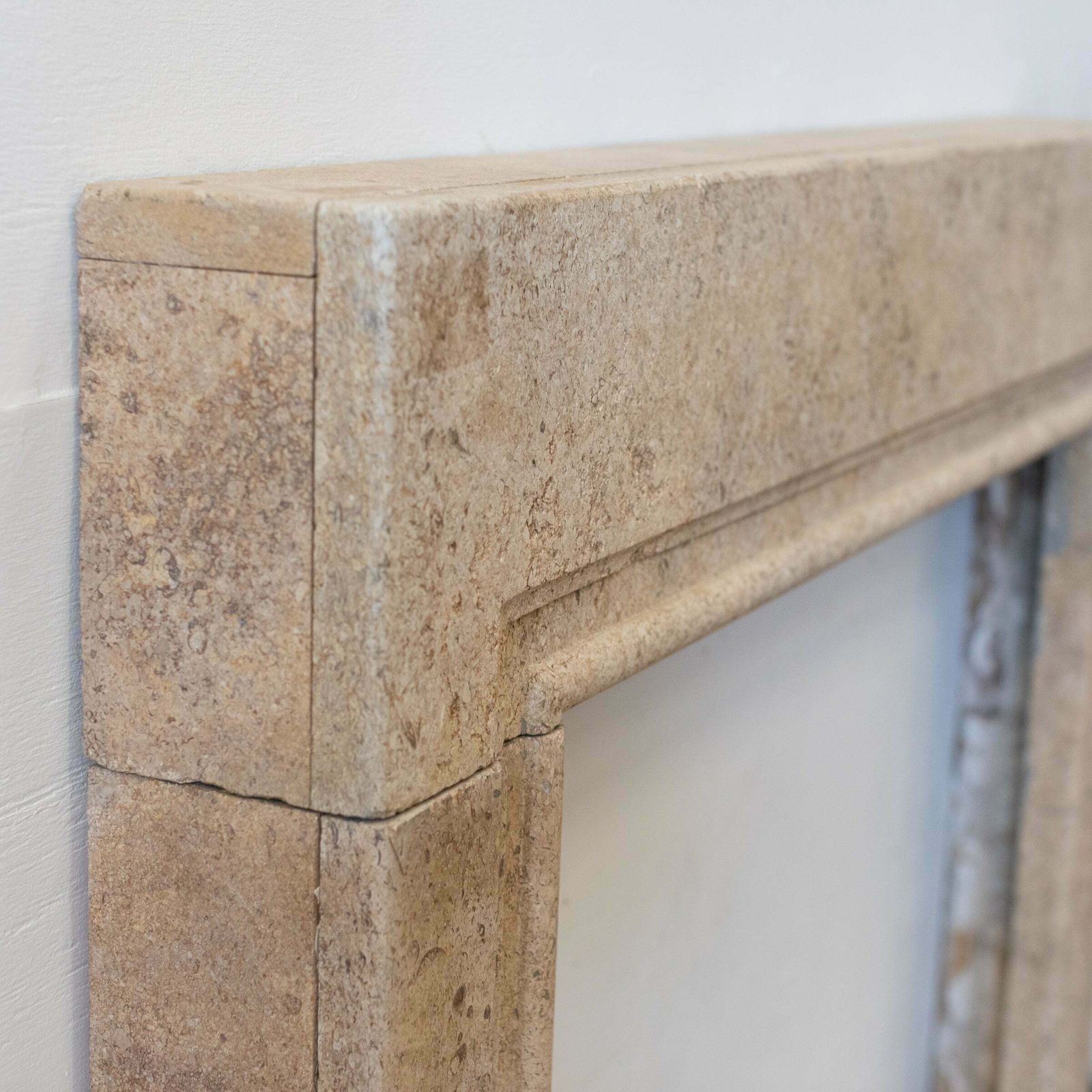 Reclaimed Antque Art Deco Stone Bolection Fireplace Surround photo furniture