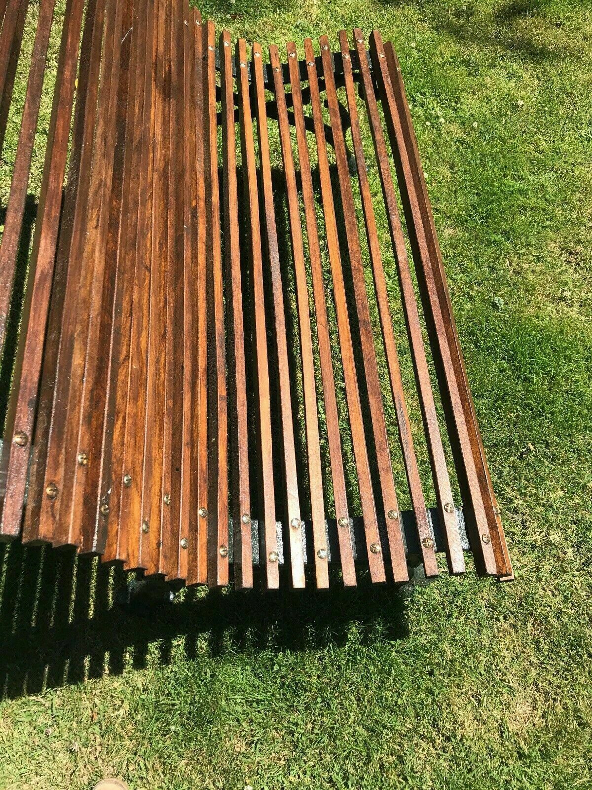Old Victorian Antique Cast Iron Bench Period Reclaimed Seat Rare Roll Top Chair photo 1711.0