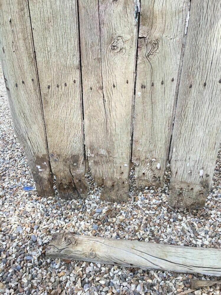 Solid Oak Front Door Period Wood Reclaimed Rustic Antique 1600s Old Wood Iron photo Home Fixtures