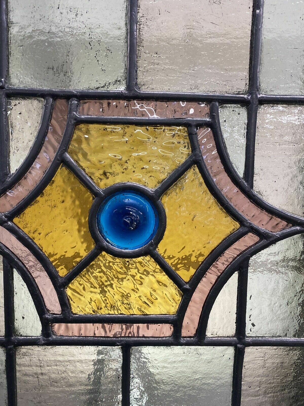 Victorian Stained Glass Front Door Old Reclaimed Antique Glass Period Lead Wood photo vinterior