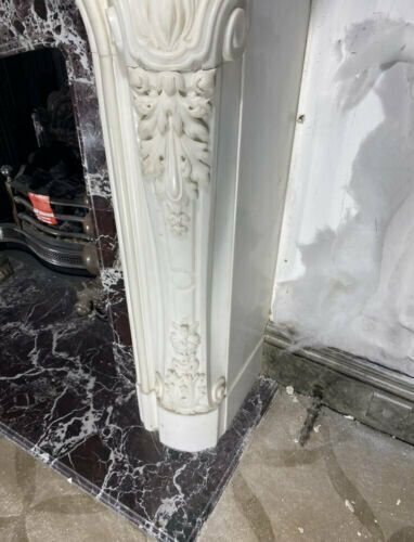Rarest Louis XV Marble Antique Fire Surround Fireplace Reclaimed Hearth Royal photo vinterior