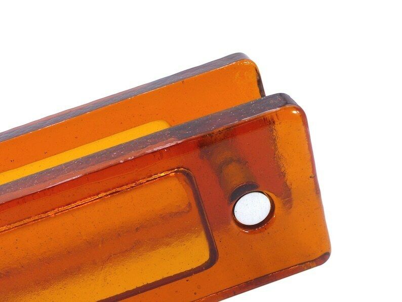 Pair Of Double Orange Store Glass Handles 1970 photo Home Fixtures