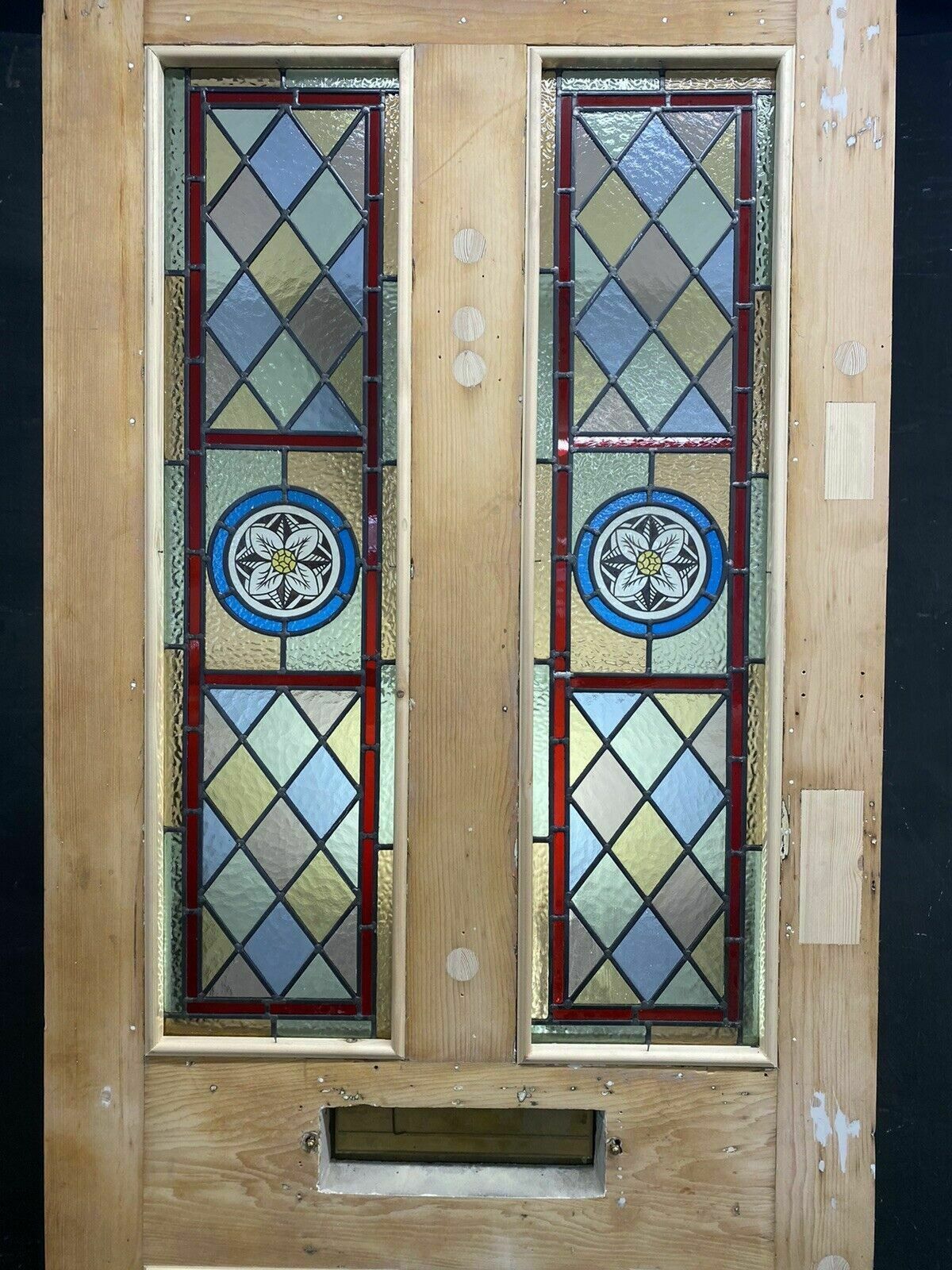 photo furniture Large Victorian Stained Glass Front Door Old Reclaimed Antique Glass Period Lead