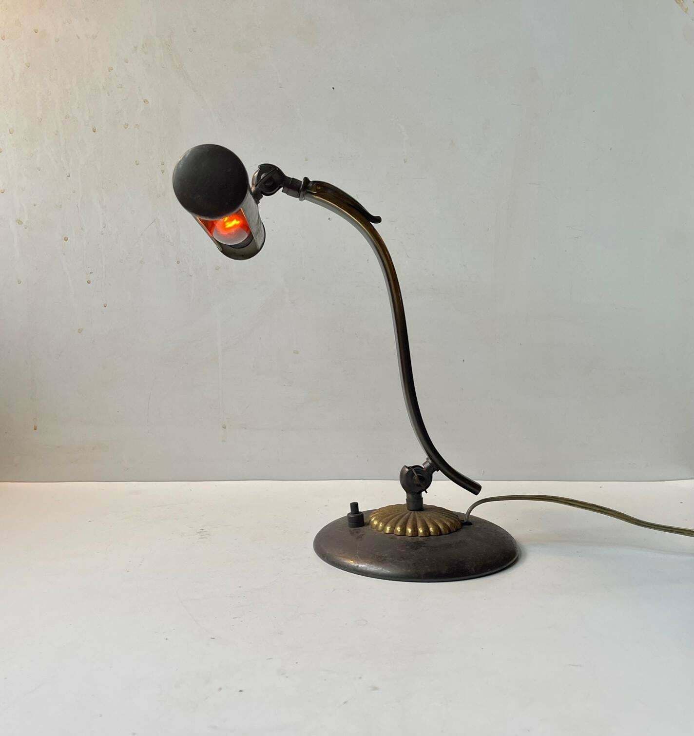 Art Deco Piano Lamp In Brass Scandinavian 1930s photo buy