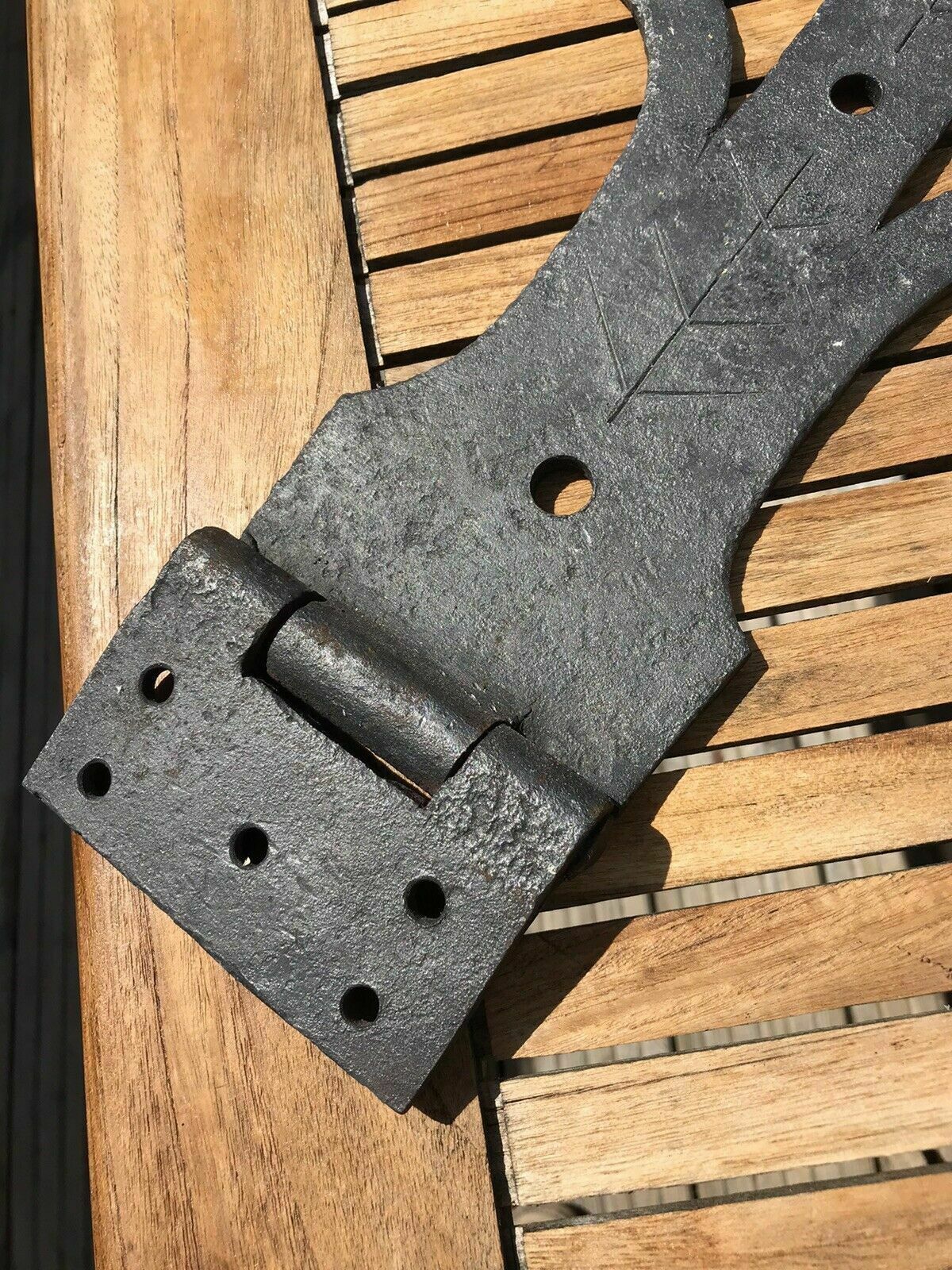 Rare Original 15th Century Medieval Door Hinges Gothic Forged Iron Period Antiqu photo 1357.0