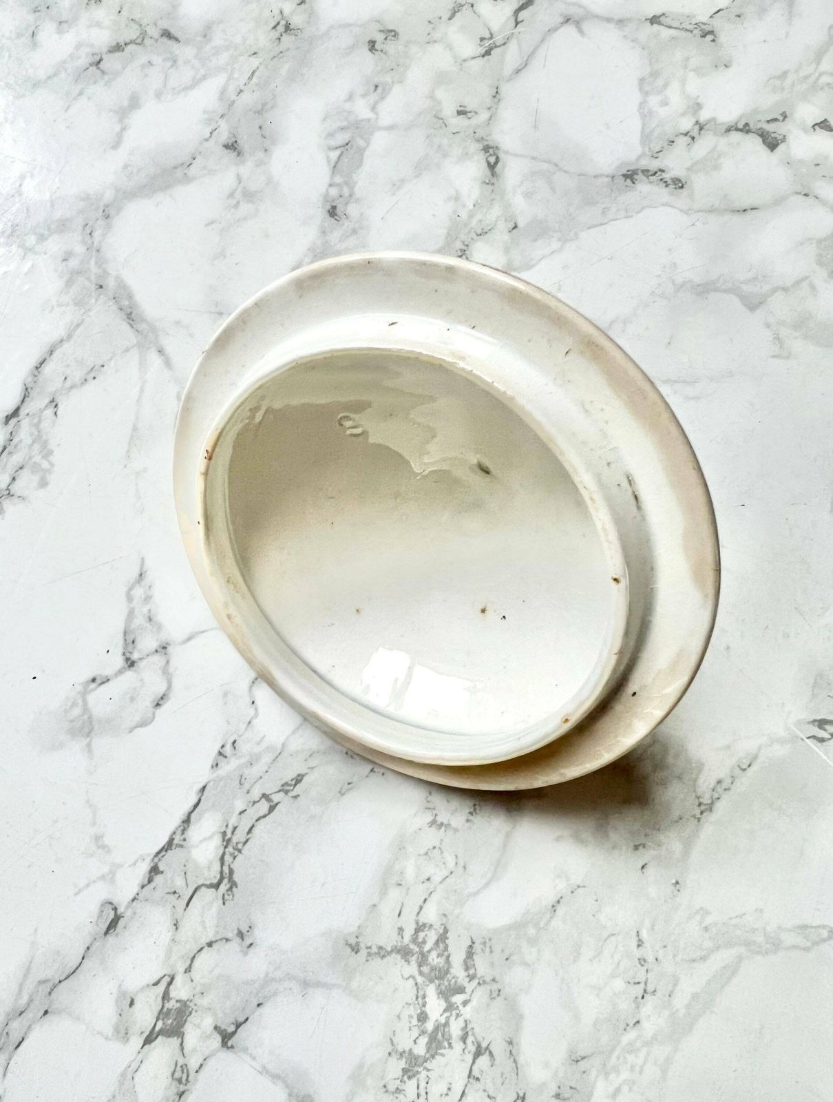 Very Rare Digoin Sarreguemines   Large Antique French Sugar Bowl In White And Gold Transfer Ware Pottery photo vintage