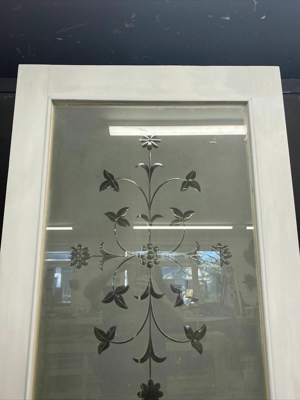 Victorian Cut Etched Glass Front Door Antique Period Reclaimed Old Pine Wood photo furniture