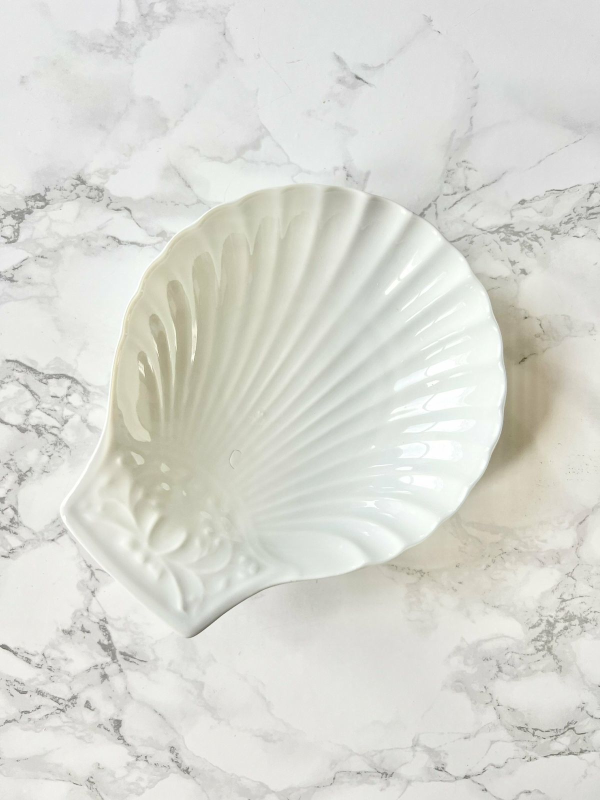 3 Nice Old French Ironstone Dishes In The Shape Of A Shell With Relief Decoration photo furniture