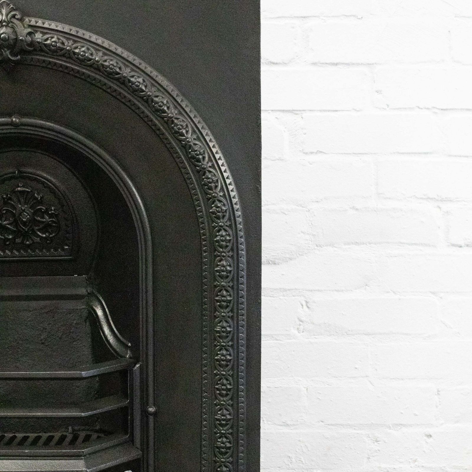 Antique Cast Iron Arched Fireplace Insert photo Home Fixtures