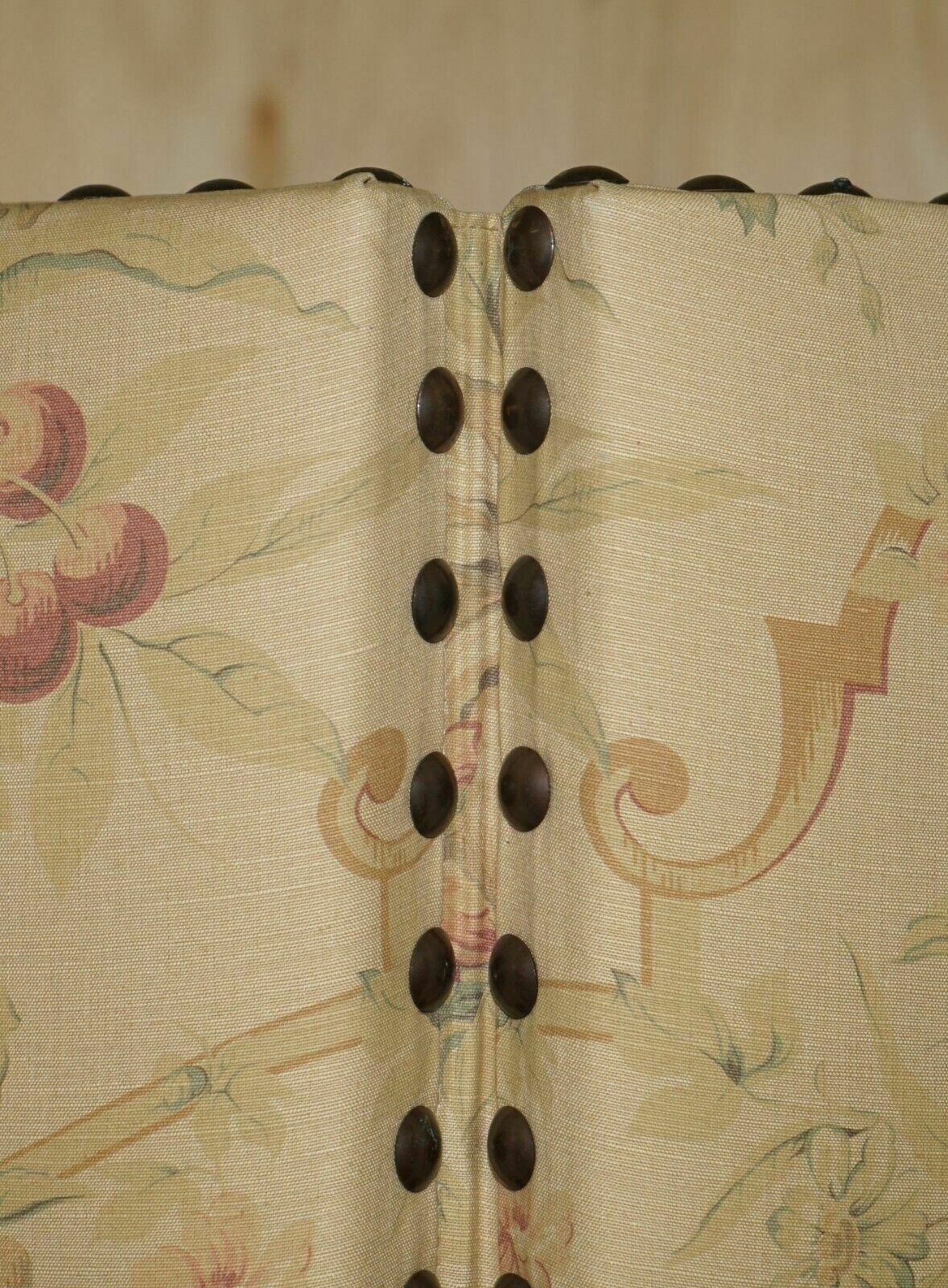 Home Decor Fine George Smith Chelsea Mahogany & Floral Upholstered Room Divider photo