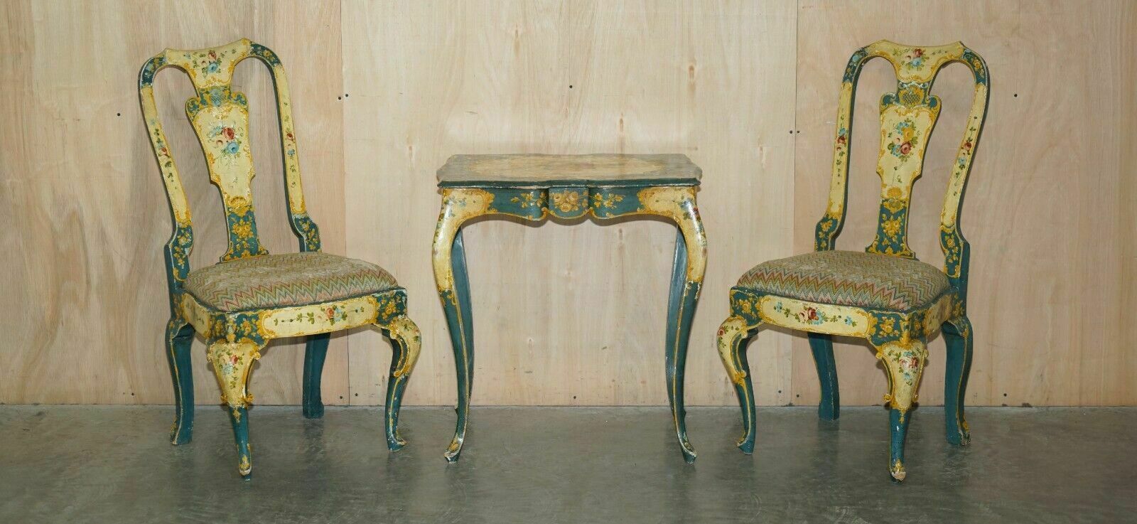 Pair Of Antique Regency Chairs & Matching Table From Glenalmond Estate Scotland