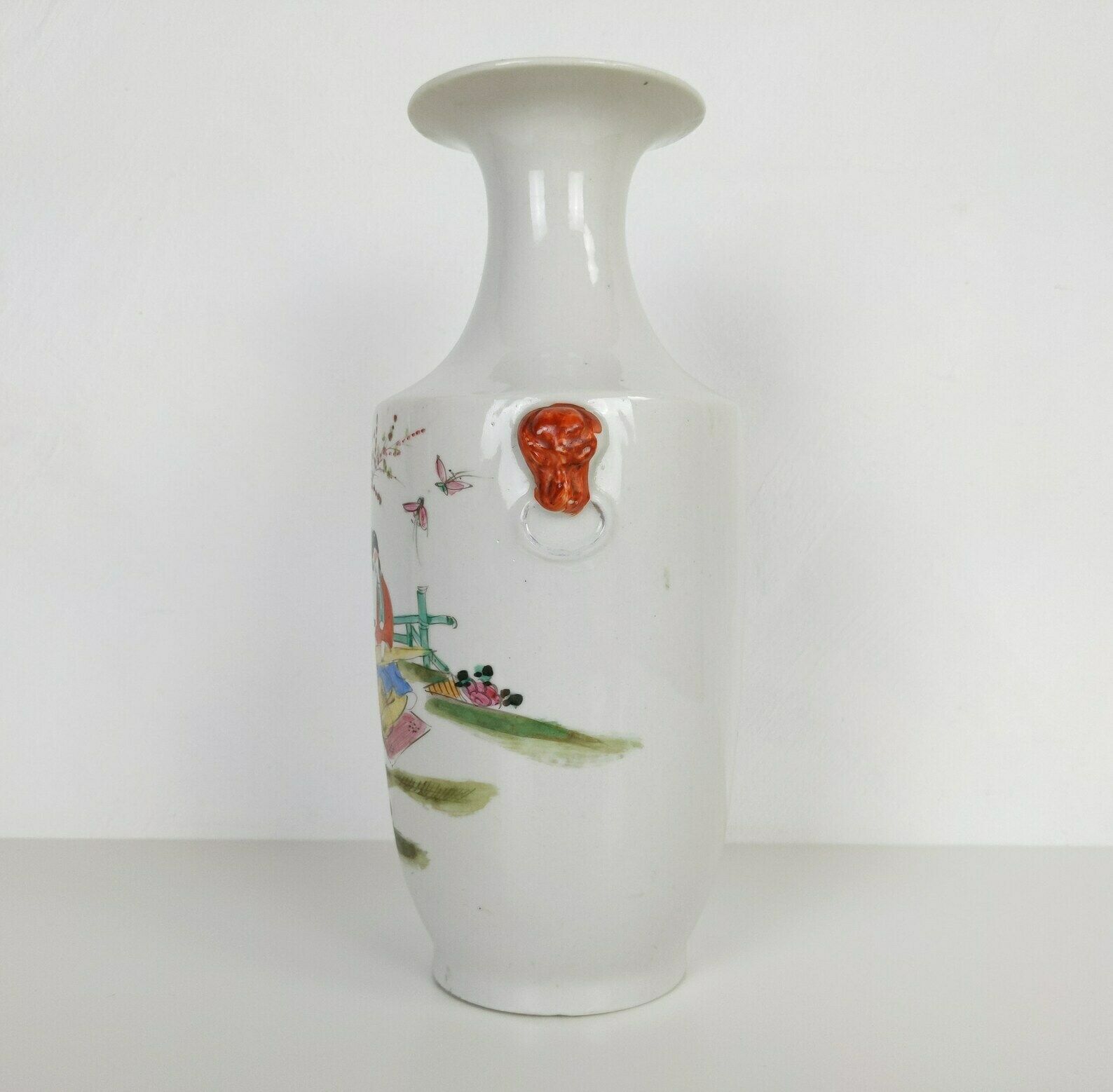 20th Century Proc Peoples Republic Of China 1960s 1970s Signed Chinese Porcelain Ladies In Garden Scene Vase photo vinterior