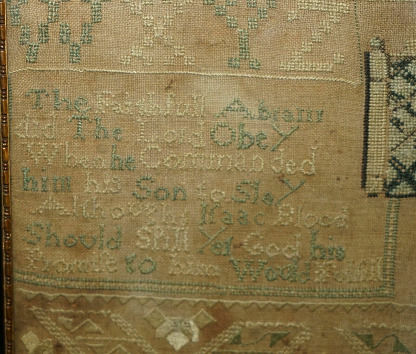 photo furniture Antique 1747 Mary Campbell Of Scotland George II Needlework Sampler