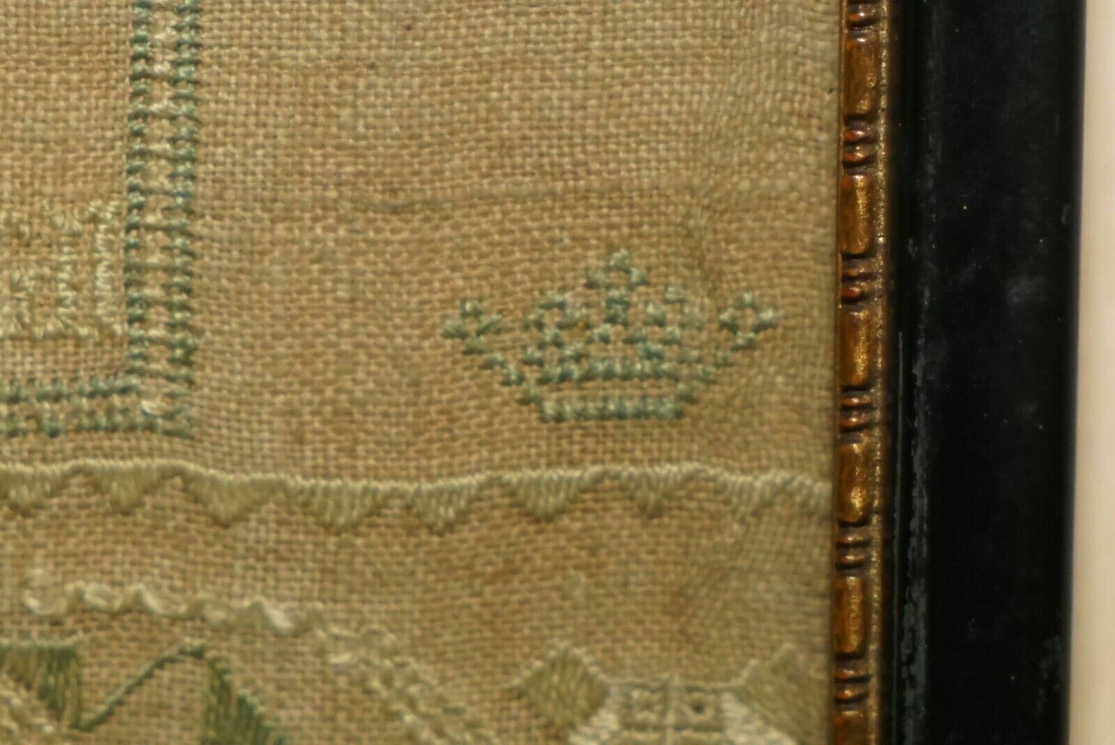 Art Antique 1747 Mary Campbell Of Scotland George II Needlework Sampler photo