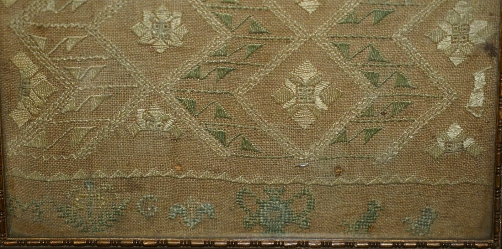 photo buy Antique 1747 Mary Campbell Of Scotland George II Needlework Sampler