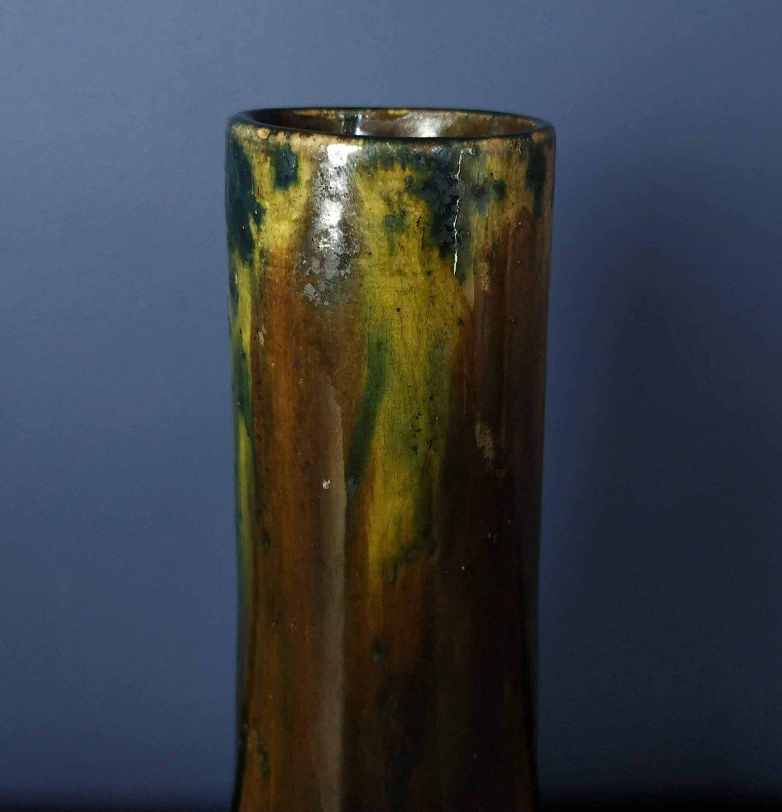 Antique French Vase, French Ceramic Stoneware Vase, Antique Art Pottery Vase, Large French Studio Pottery Vase, French Table Centerpiece photo vinterior