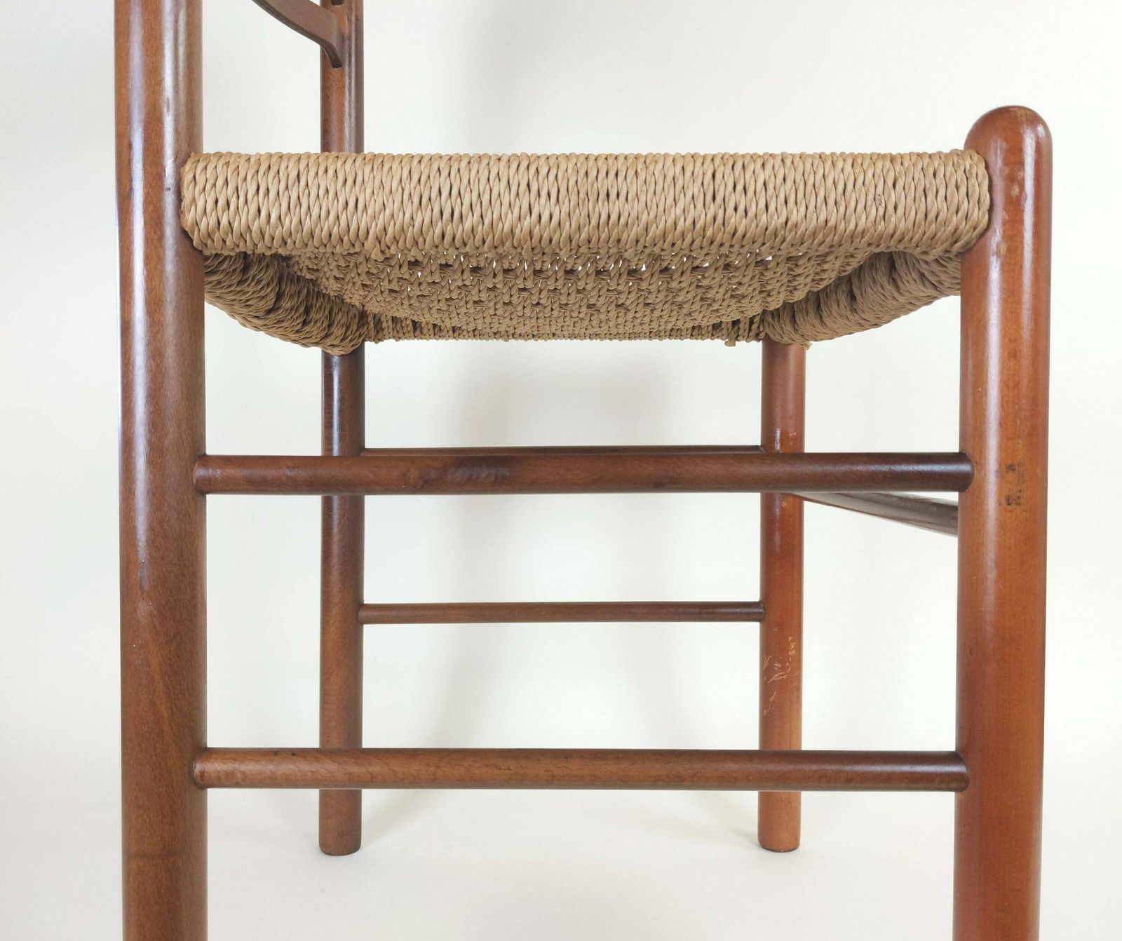 Mid Century Beech Wood Woven String Work Cord Dining Chair With Bentwod Back Rest In The Style Of Borge Mogensen photo buy