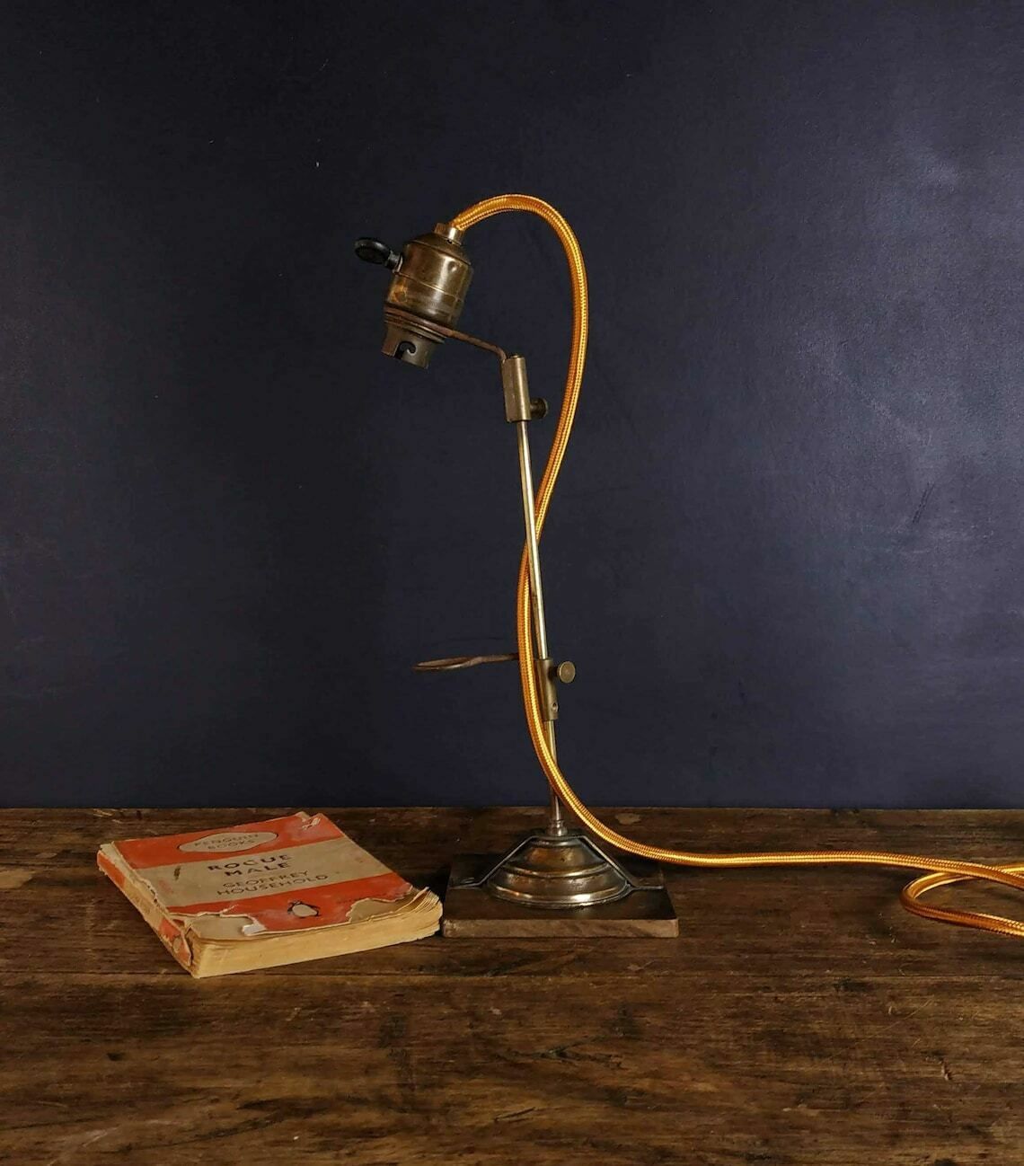Antique Steam Punk Lamp, Antique Industrial Lamp, Antique Scratch Built Lamp, Antique Table Lamp, Antique Folk Art, Antique French Light
