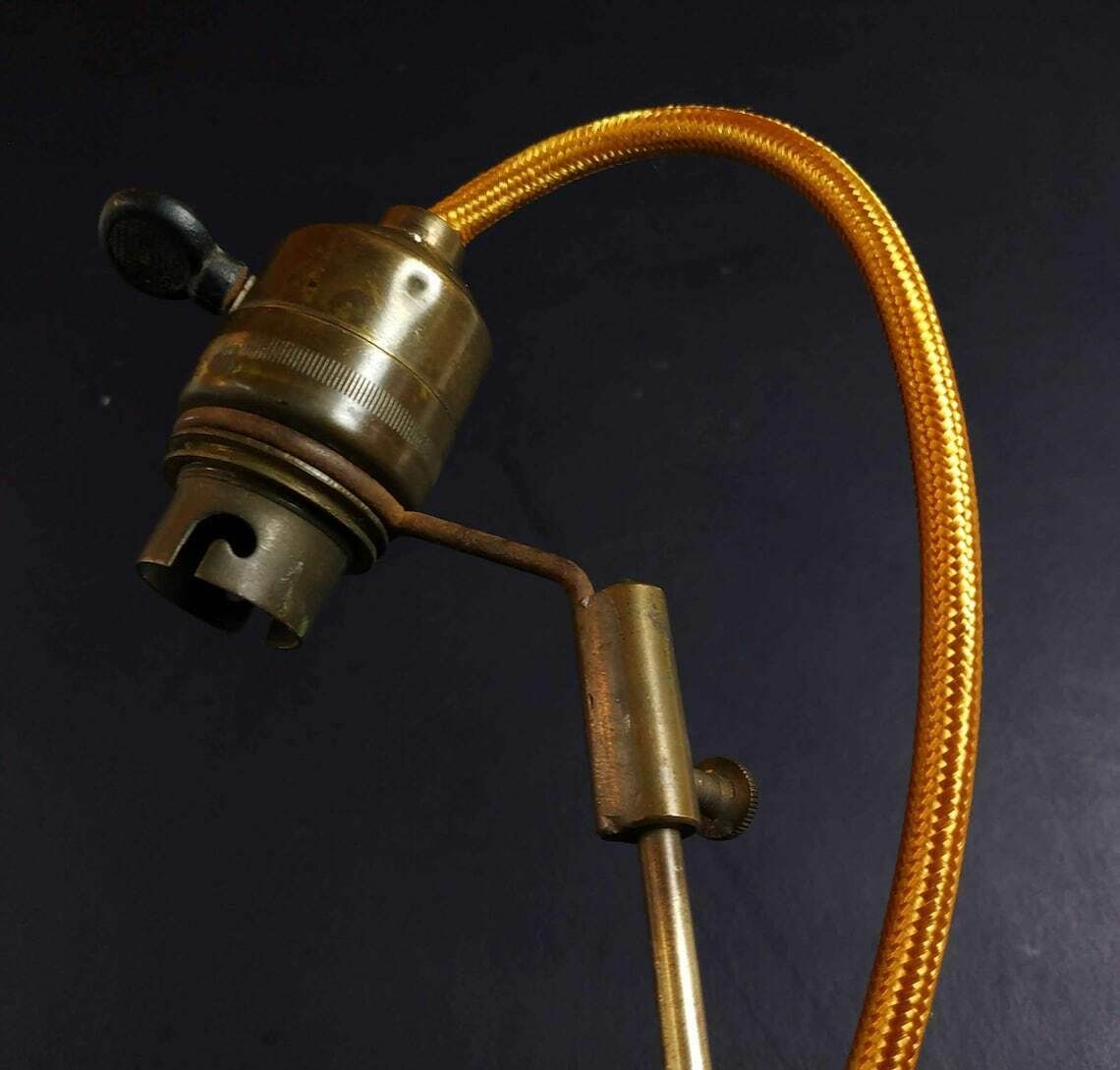 Antique Steam Punk Lamp, Antique Industrial Lamp, Antique Scratch Built Lamp, Antique Table Lamp, Antique Folk Art, Antique French Light photo 121.0
