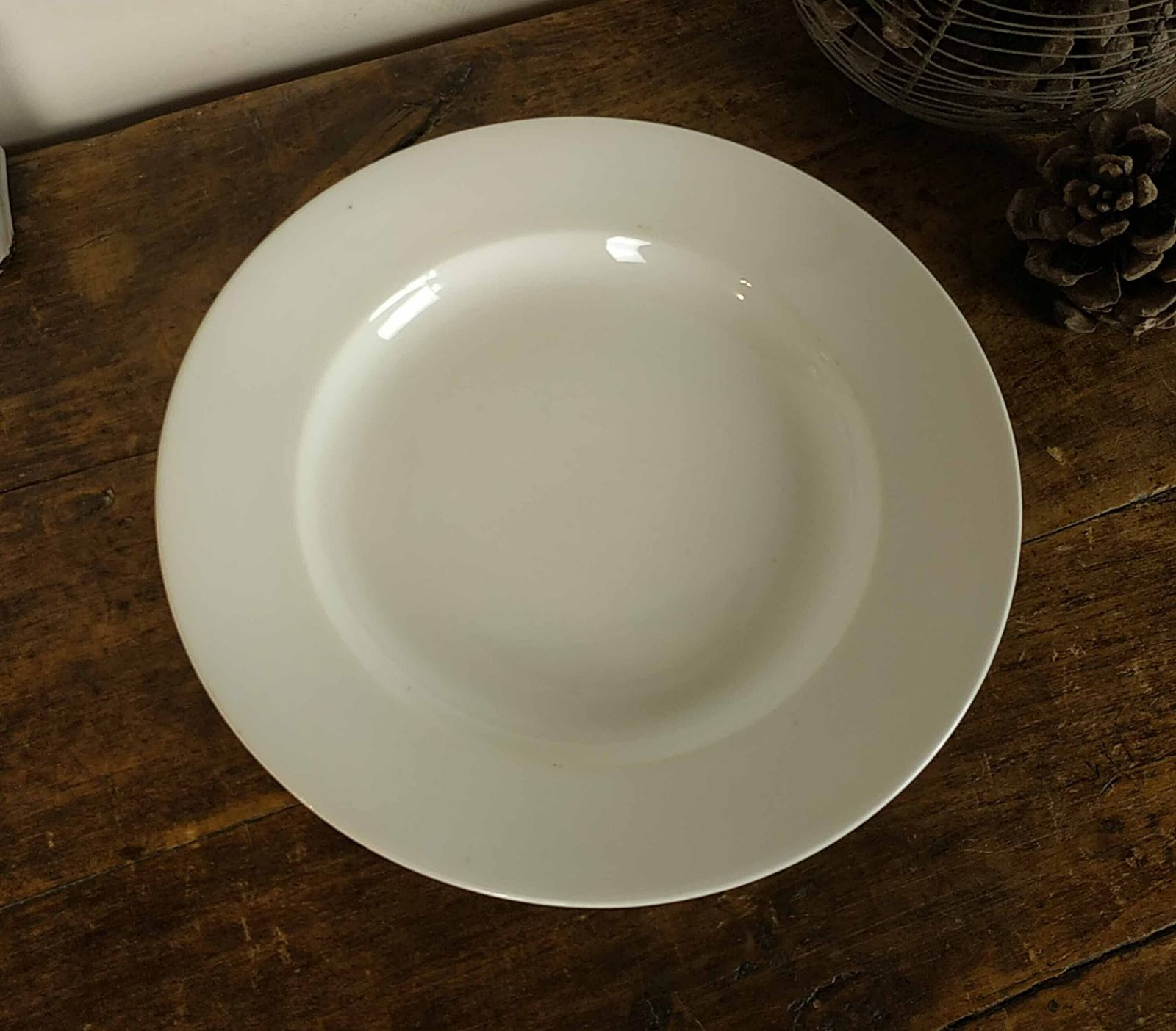Large Antique French Porcelain Serving Dish, 1800s Ceramic Porcelaine De Paris Table Centerpiece, Limoges Shallow Pottery Bowl, Table Decor photo 83.0