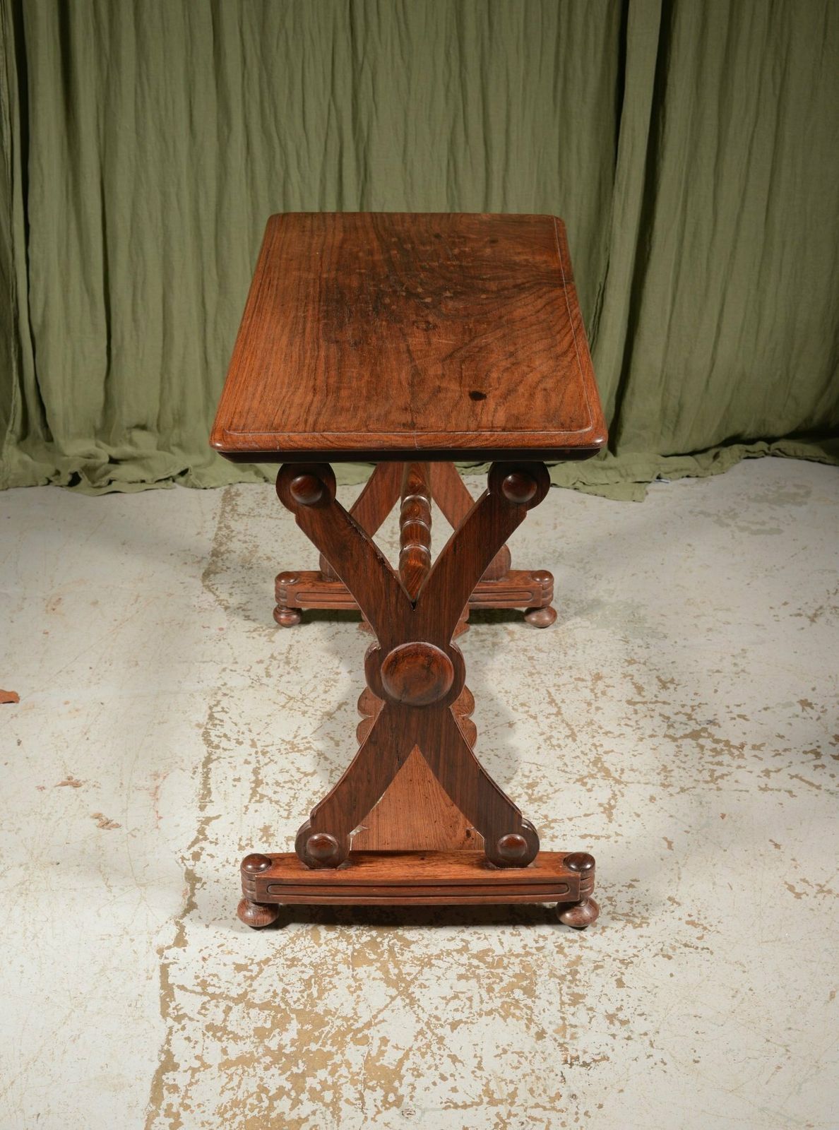 An Anglo Indian Rosewood X Frame Table   C.1870 photo furniture