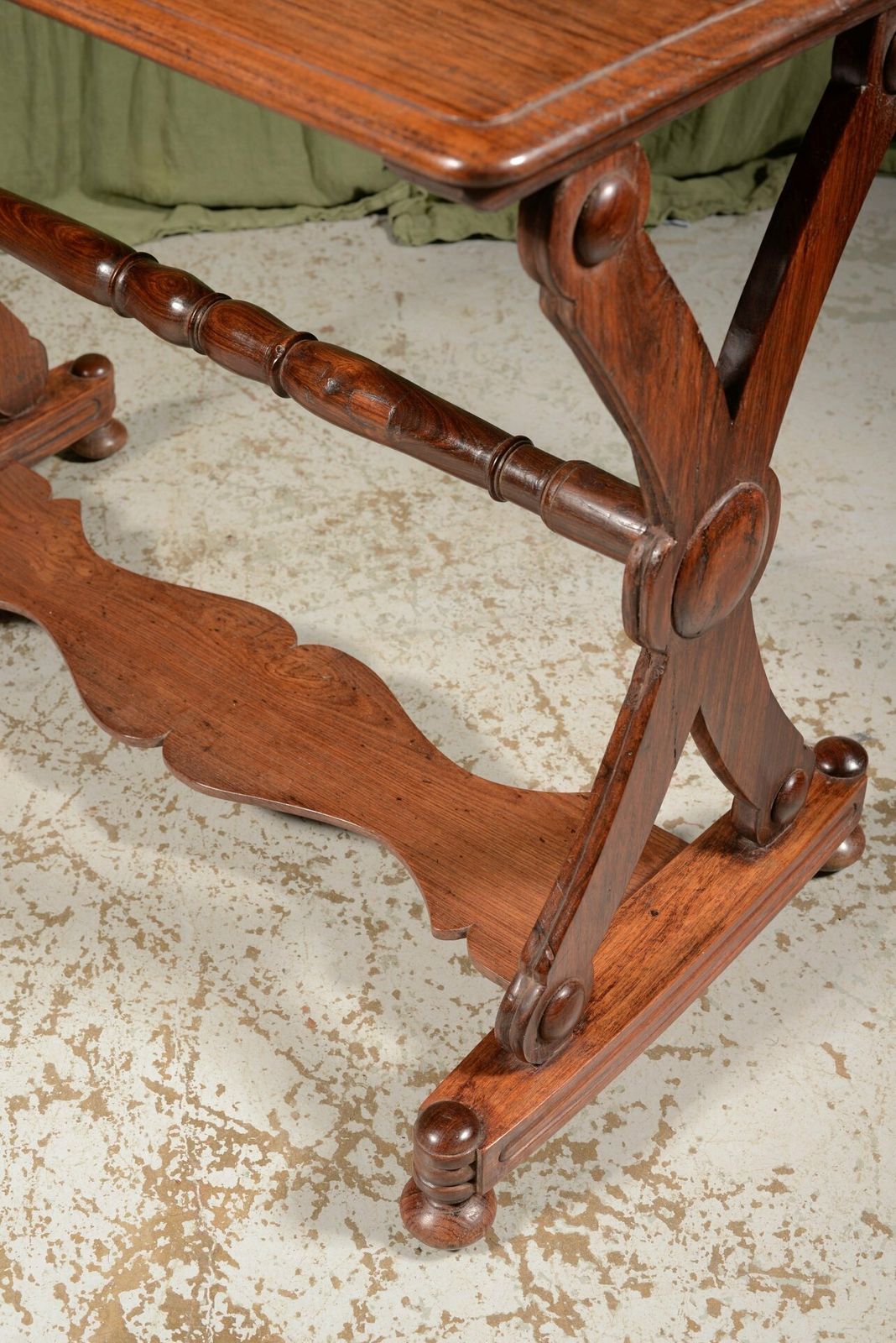 An Anglo Indian Rosewood X Frame Table   C.1870 photo Furniture