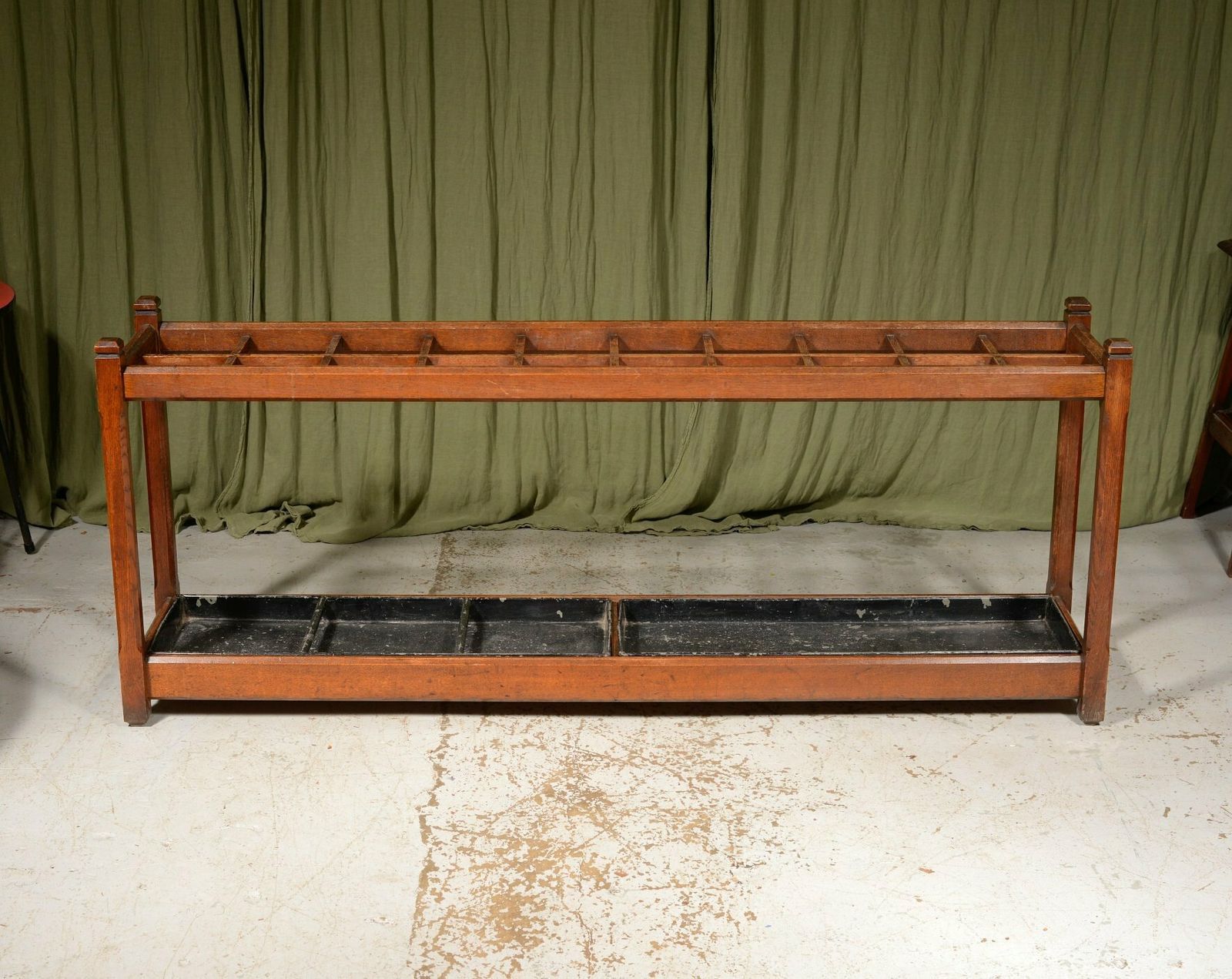 A Very Large Victorian Country House Oak Stick / Umbrella Stand   C.1860 photo vinterior