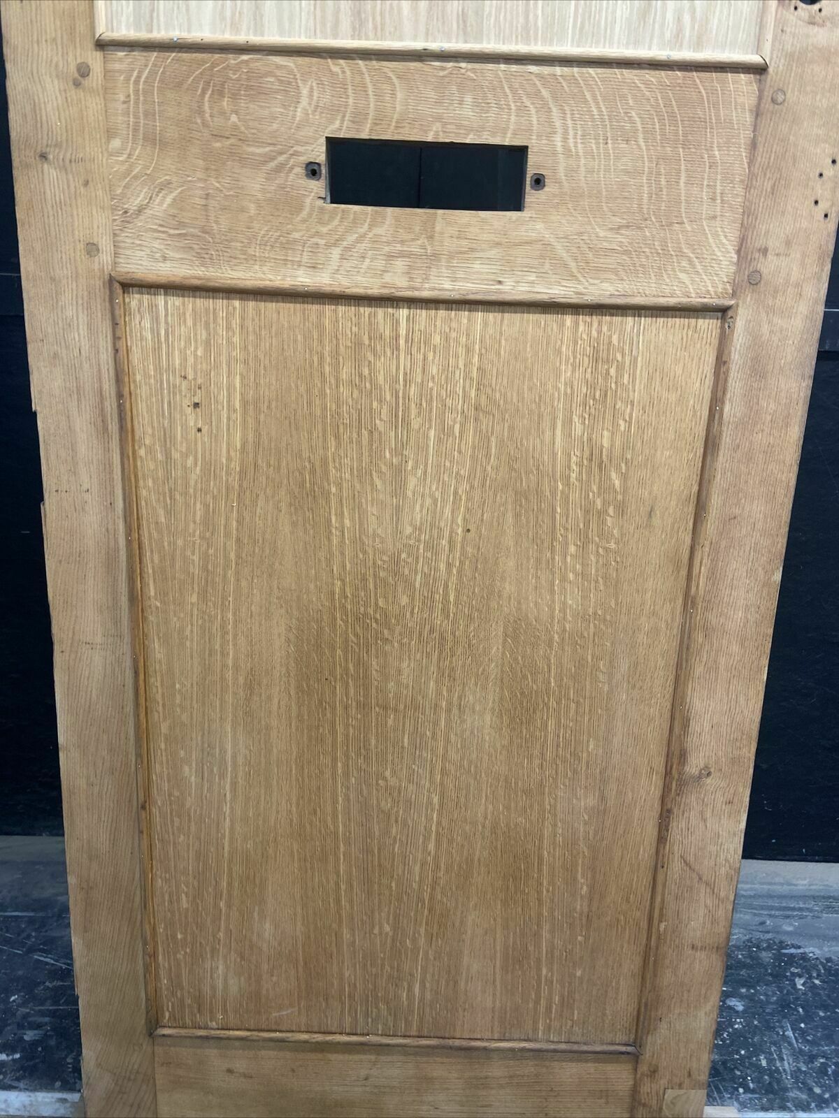Home Fixtures Solid Oak Front Door Arts Crafts Old Period Antique Glass Reclaimed Wood Iron photo
