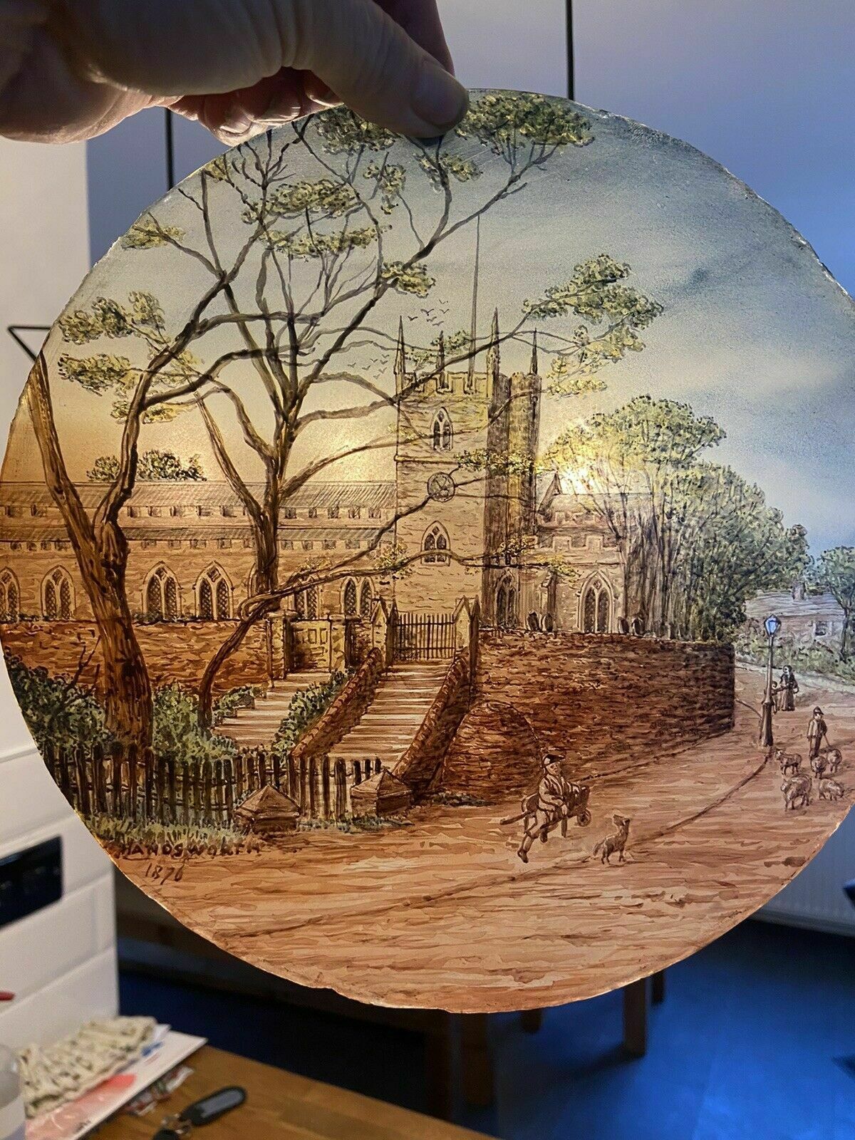 photo furniture Exquisite Hand Painted Glass Old Period Antique St Marys Church Handsworth 1870