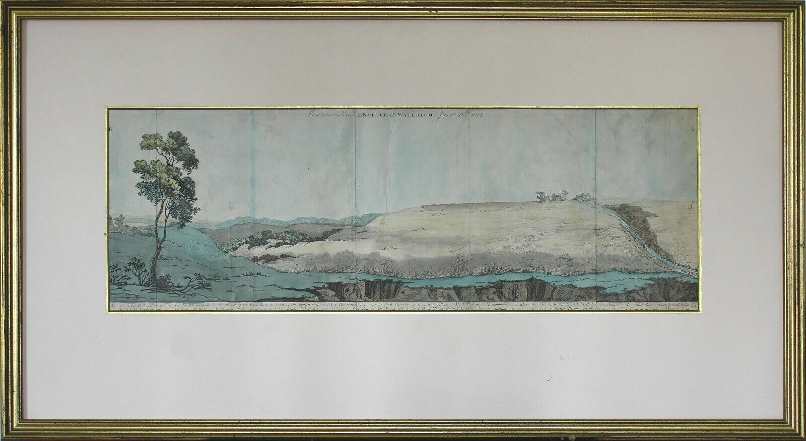 Copper Plate Engraving Of The Sight Of The Battle Of Waterloo, By Jane Waldie