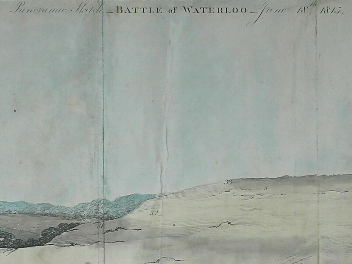 Copper Plate Engraving Of The Sight Of The Battle Of Waterloo, By Jane Waldie photo for sale