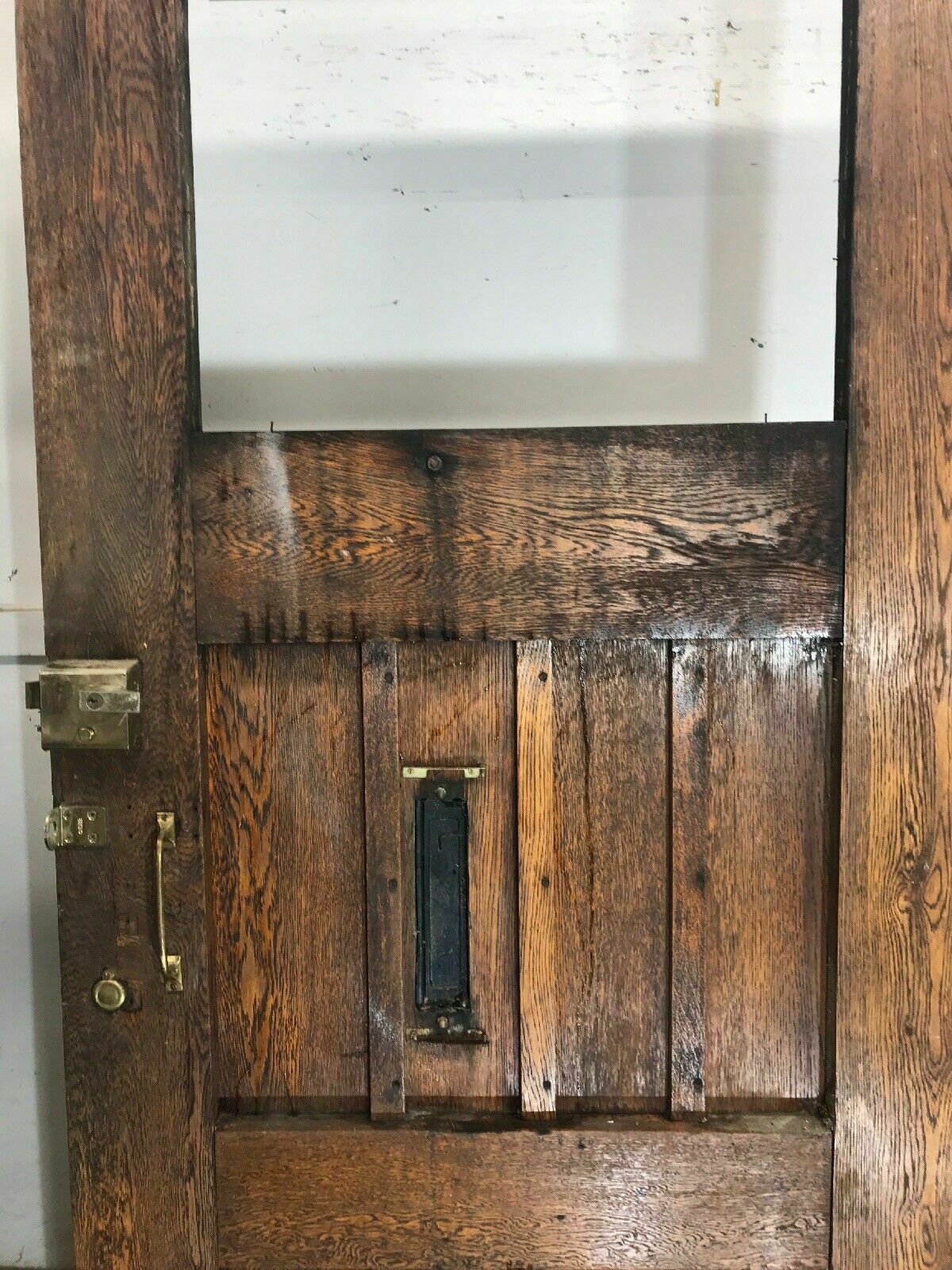 photo for sale Large Solid Oak Front Door Antique Old Period Wood Reclaimed Hardwood Unglazed