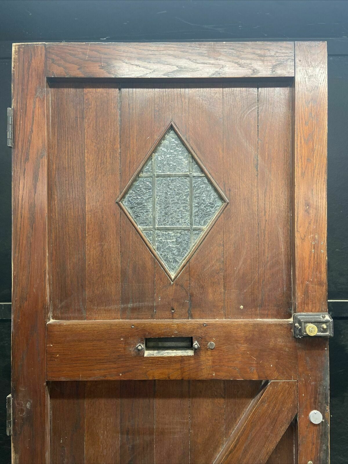 photo furniture Solid Oak Front Door Old Period Wood Antique Reclaimed Hardwood Glazed Leaded