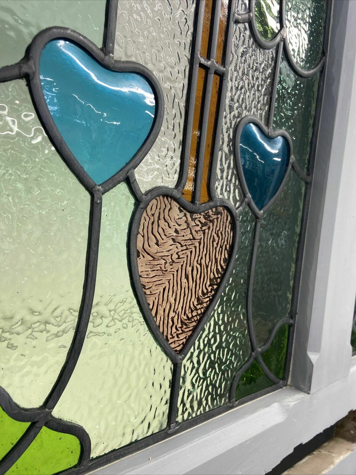 X Large Victorian Stained Glass Front Door Old Reclaim Antique Wood Arts Crafts photo vinterior