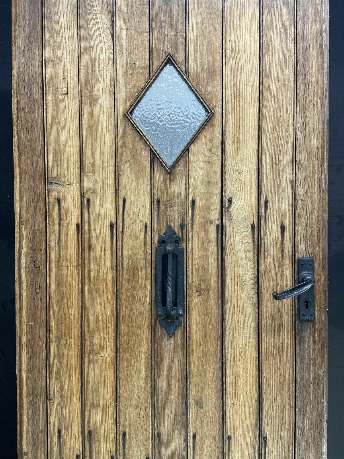 Solid Oak Front Door Old Period Wood Antique Reclaimed Hardwood Arts & Crafts