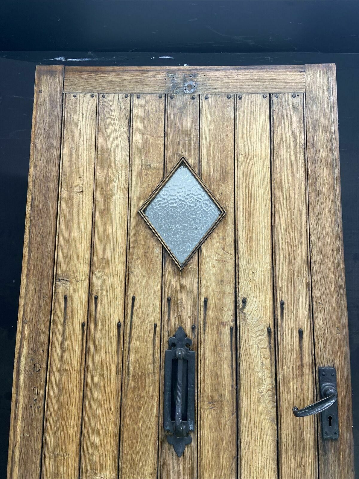 Solid Oak Front Door Old Period Wood Antique Reclaimed Hardwood Arts & Crafts photo 1357.0