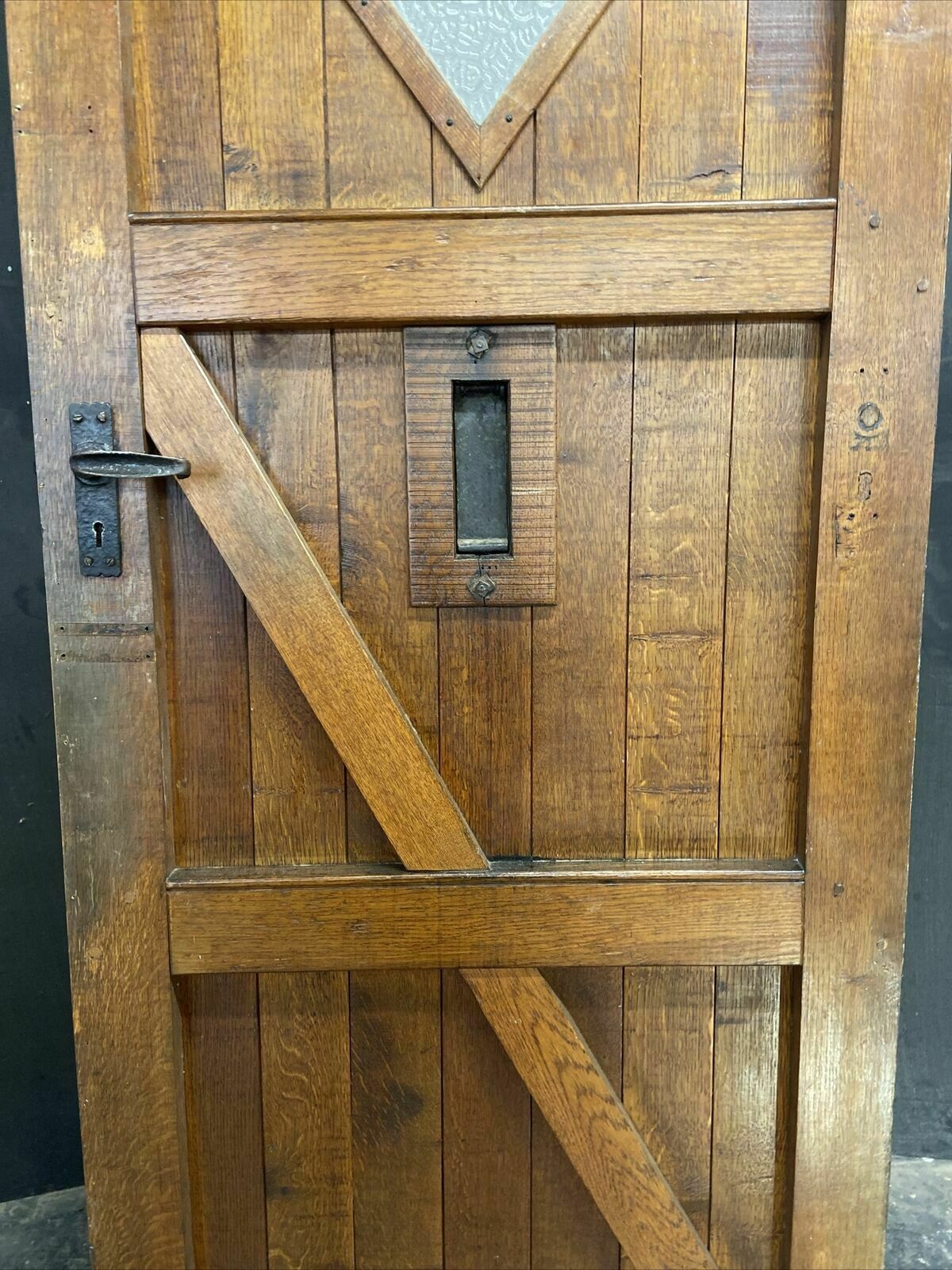 Solid Oak Front Door Old Period Wood Antique Reclaimed Hardwood Arts & Crafts photo buy